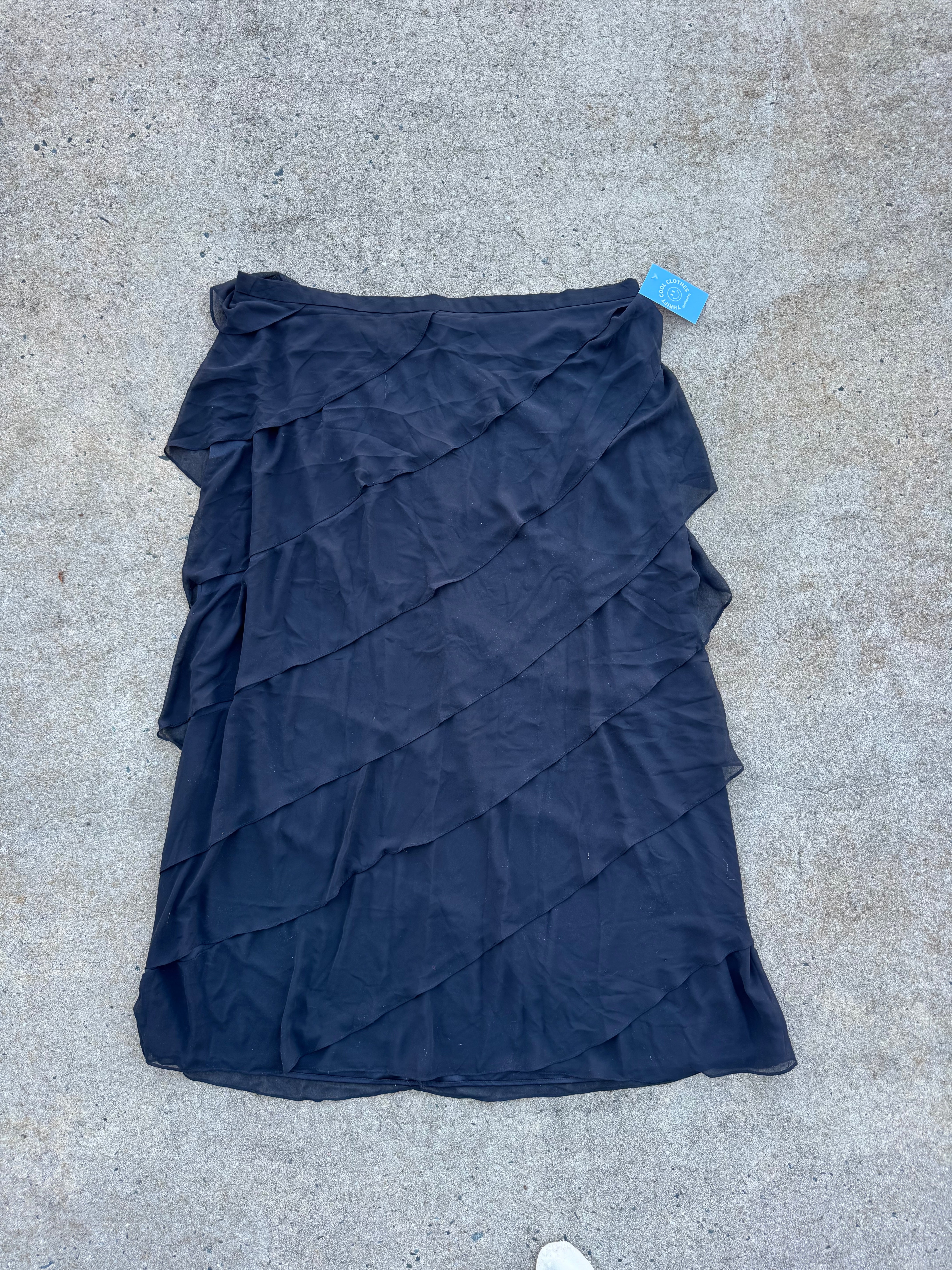 Black Dressbarn Ruffle maxi skirt, 24