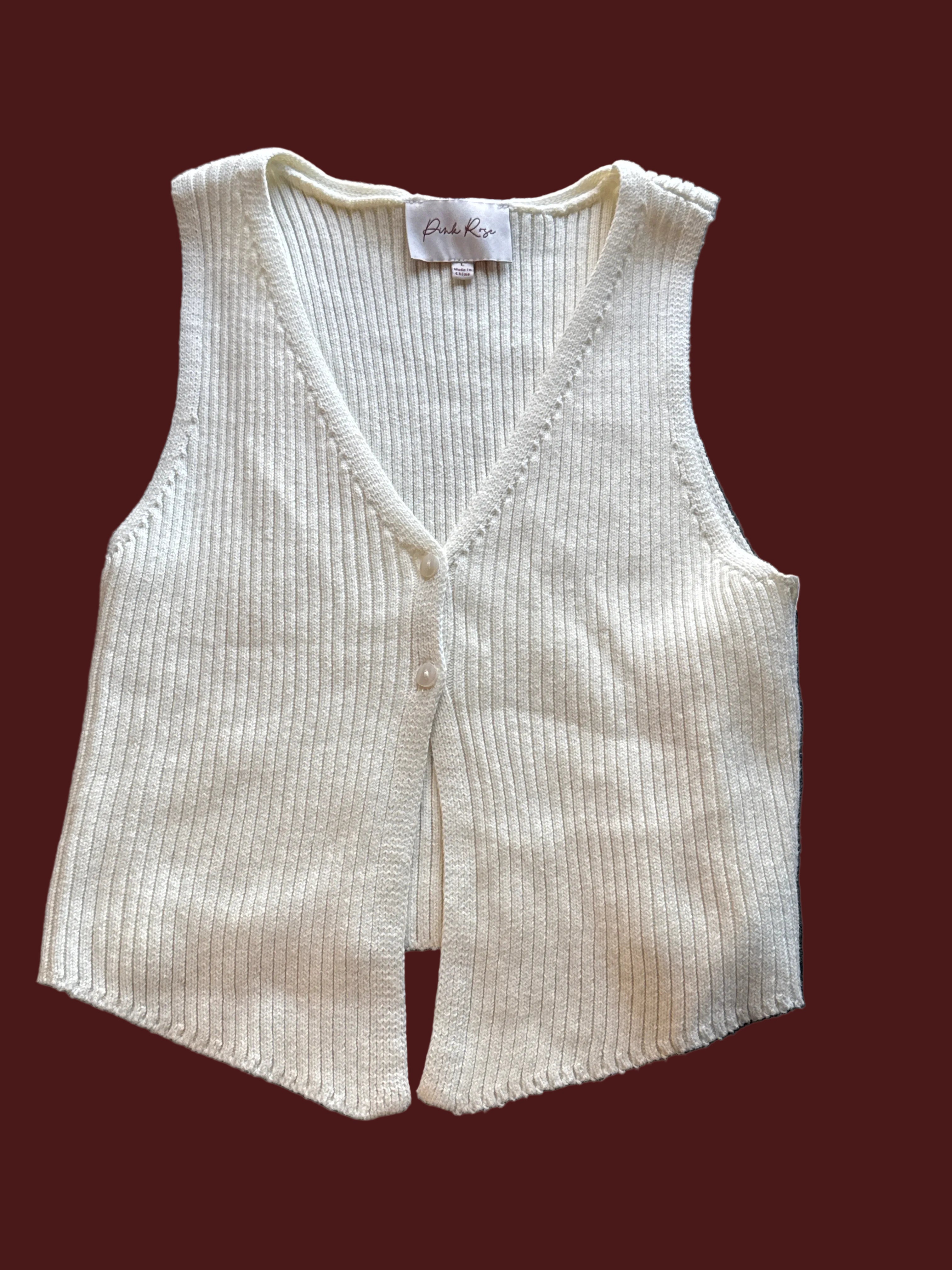 pink green knox rose knit turtle neck sweater, m