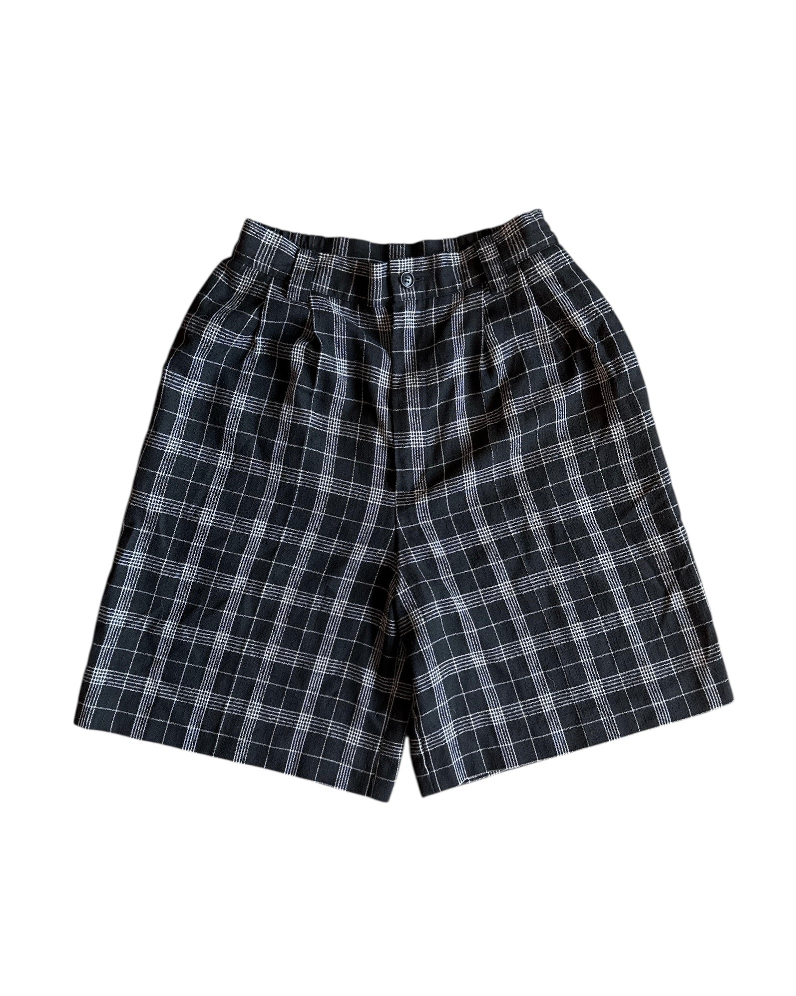 black whtie savion plaid bermuda shorts, 4