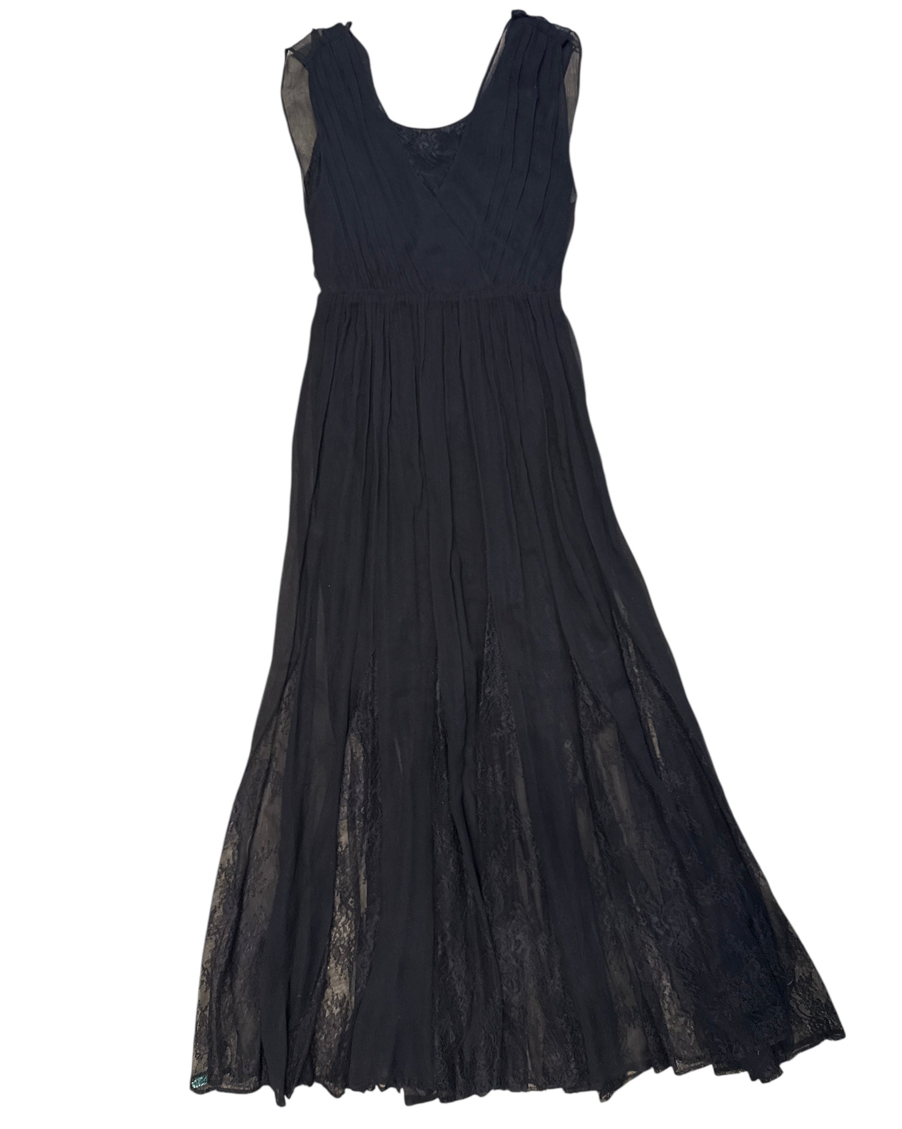 black alice + olivia multi layer mesh lace dress, xs