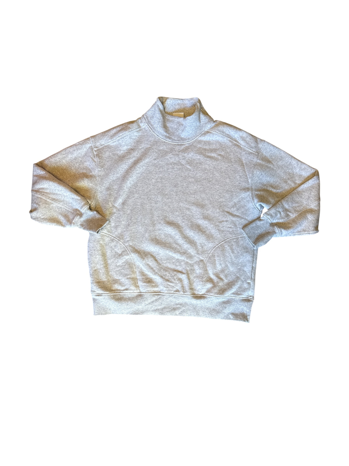 gray aerie heathered turtleneck sweatshirt, xs