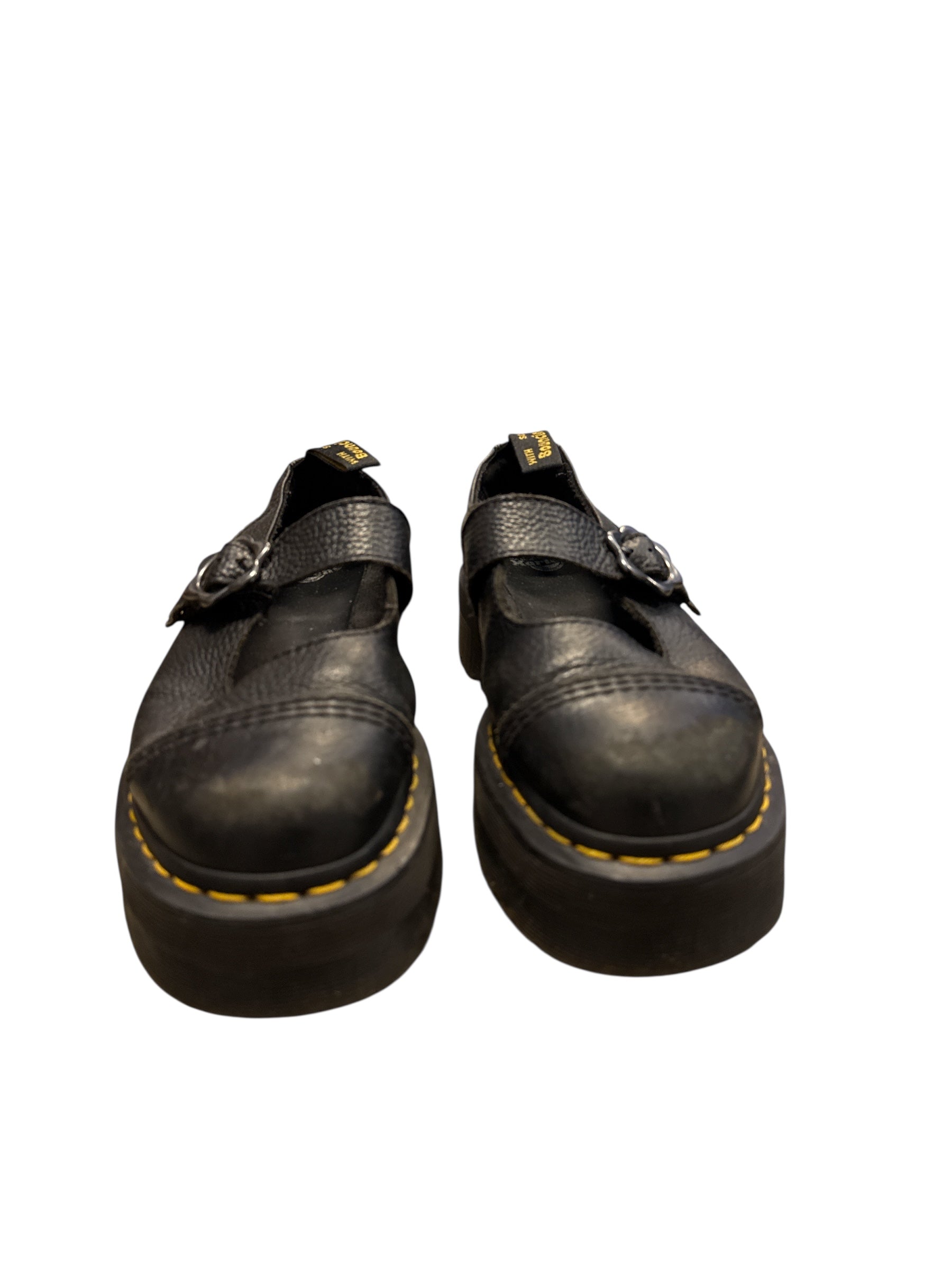 Black Dr Marten Leather platform Mary Jane, 8