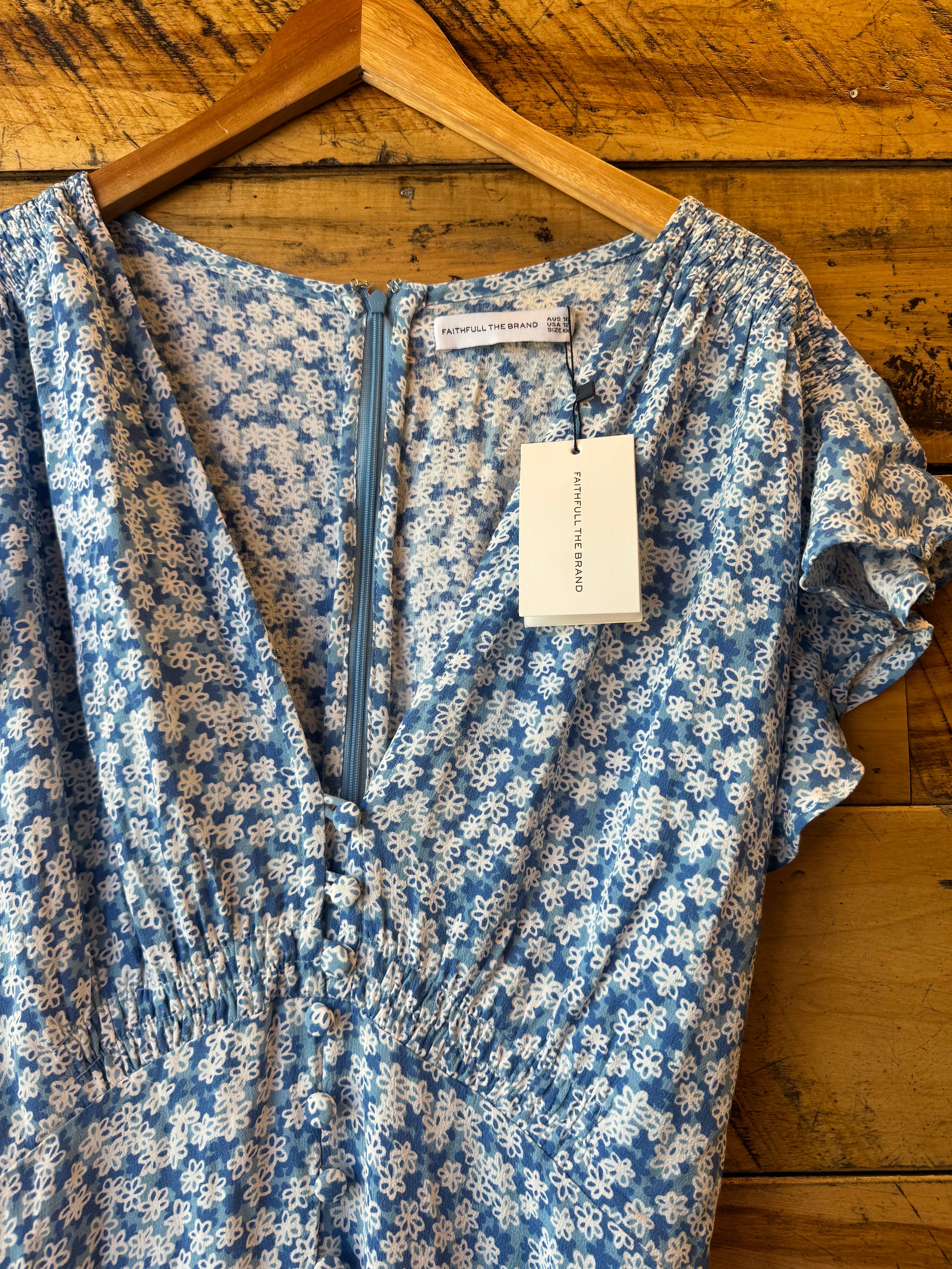 white and blue faithfull the brand summer floral dress, 12