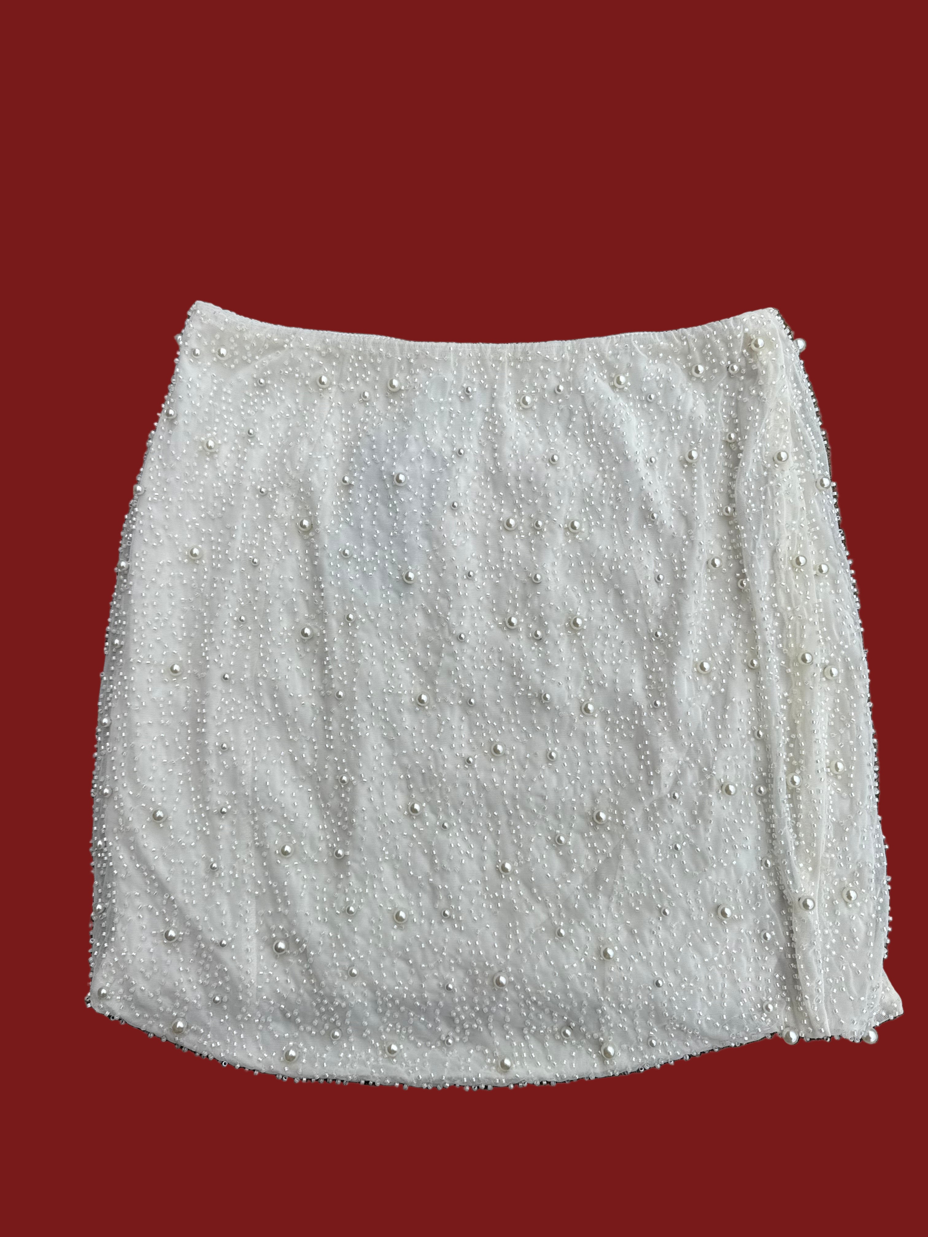white oh polly pearl skirt, 4