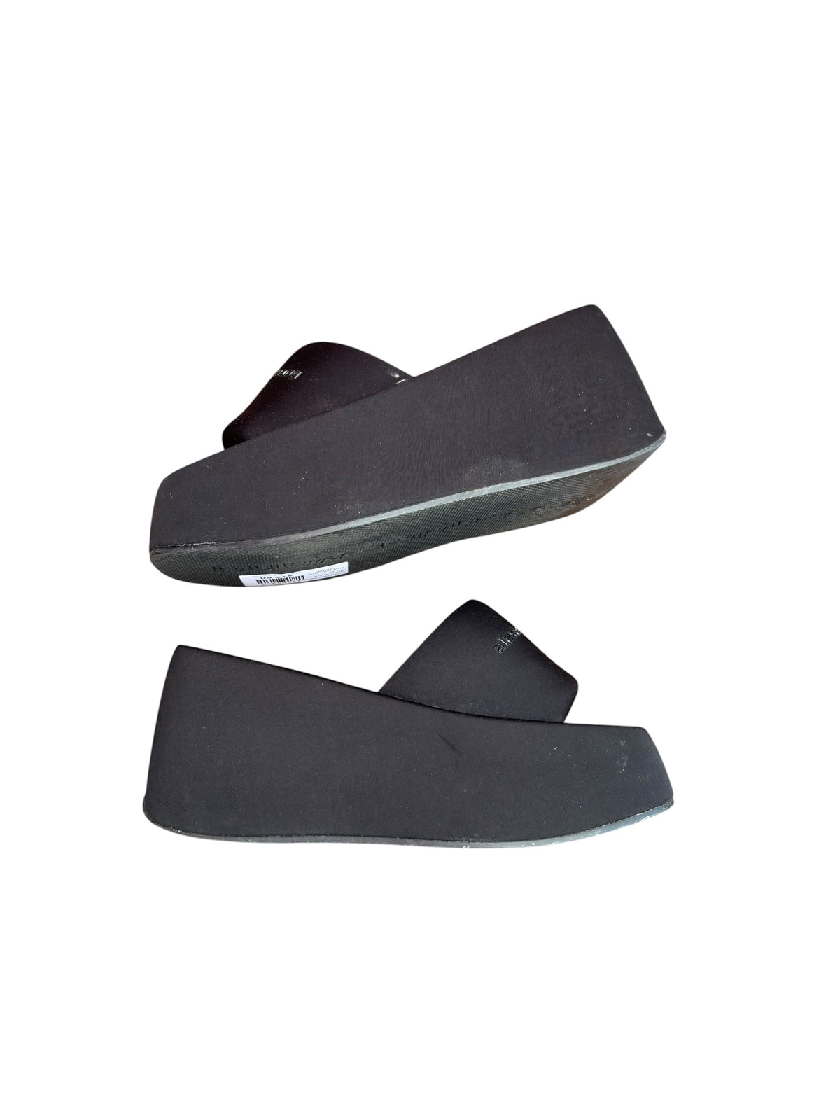 black alexander wang cool platform sandals, 7/7.5