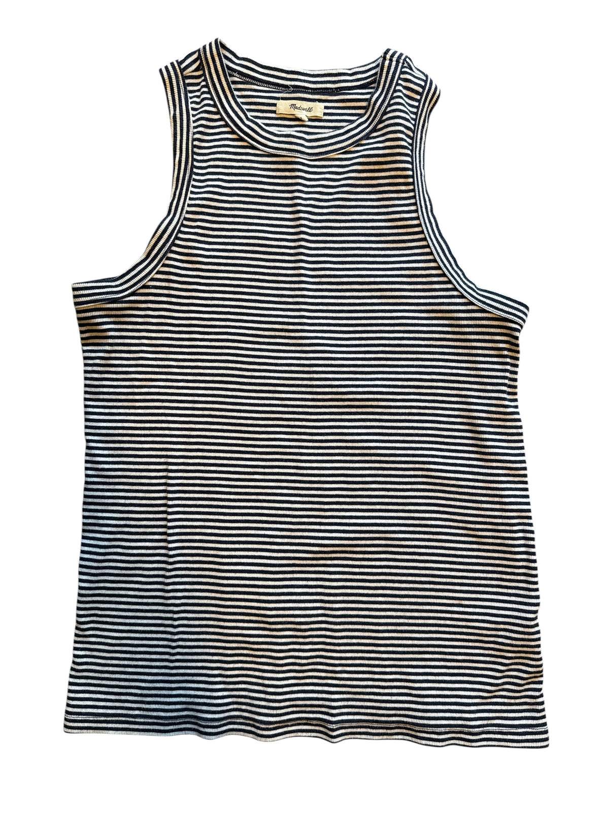 white navy madewell stripe tank, 1x