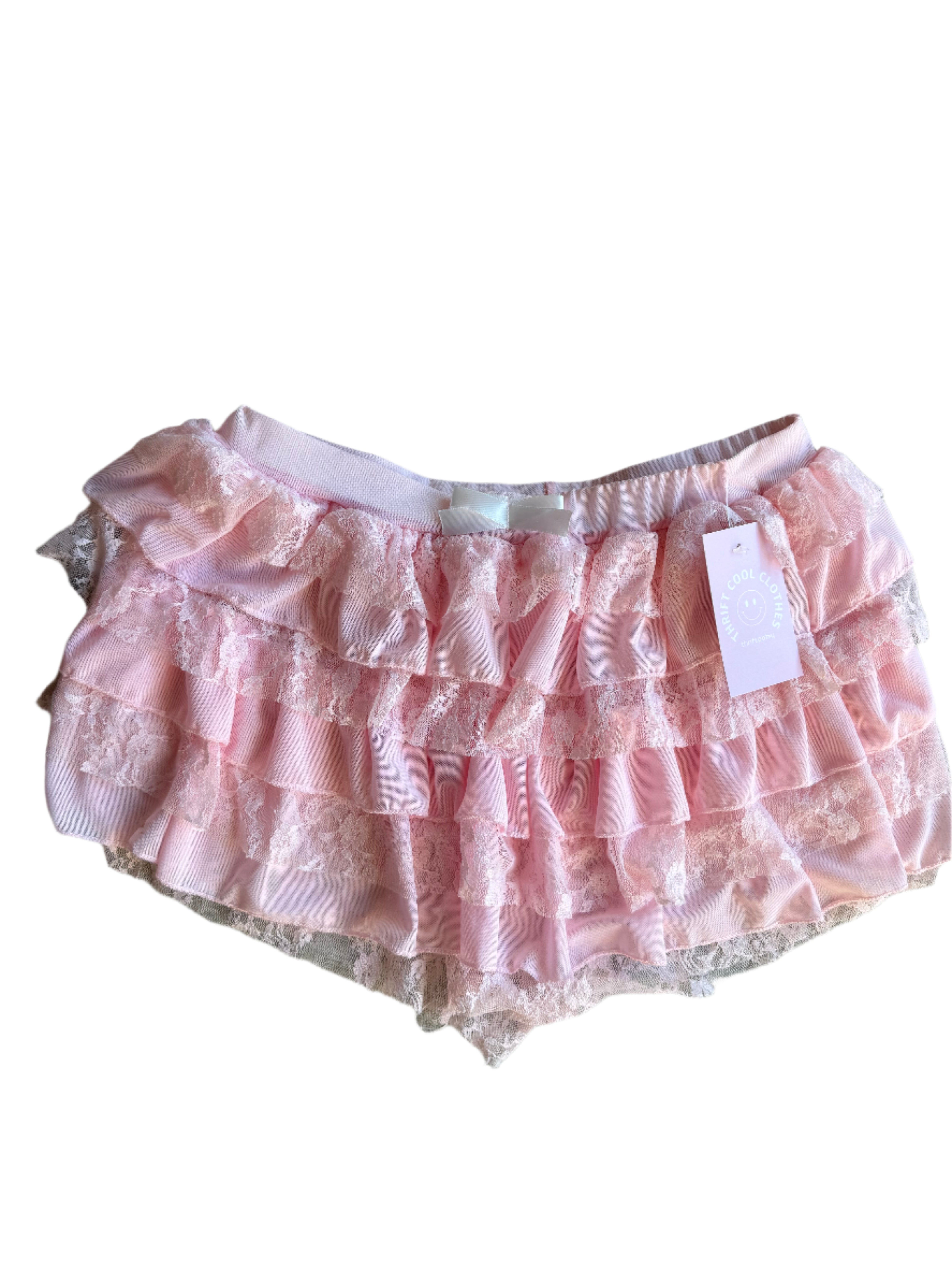 pink ruffle bloomers, m