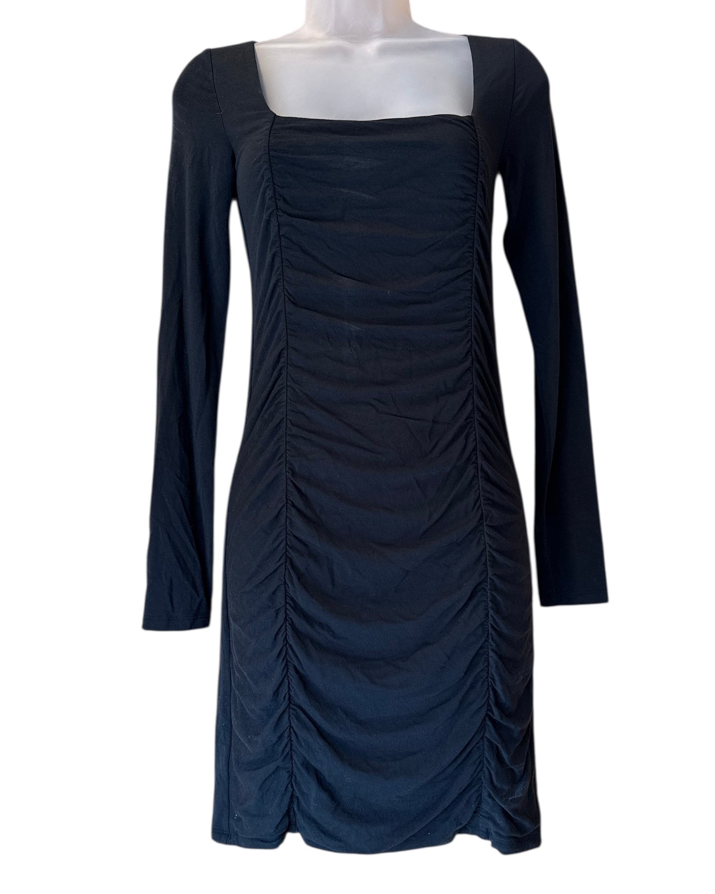 Black Wilfred Ribbed midi dress, M