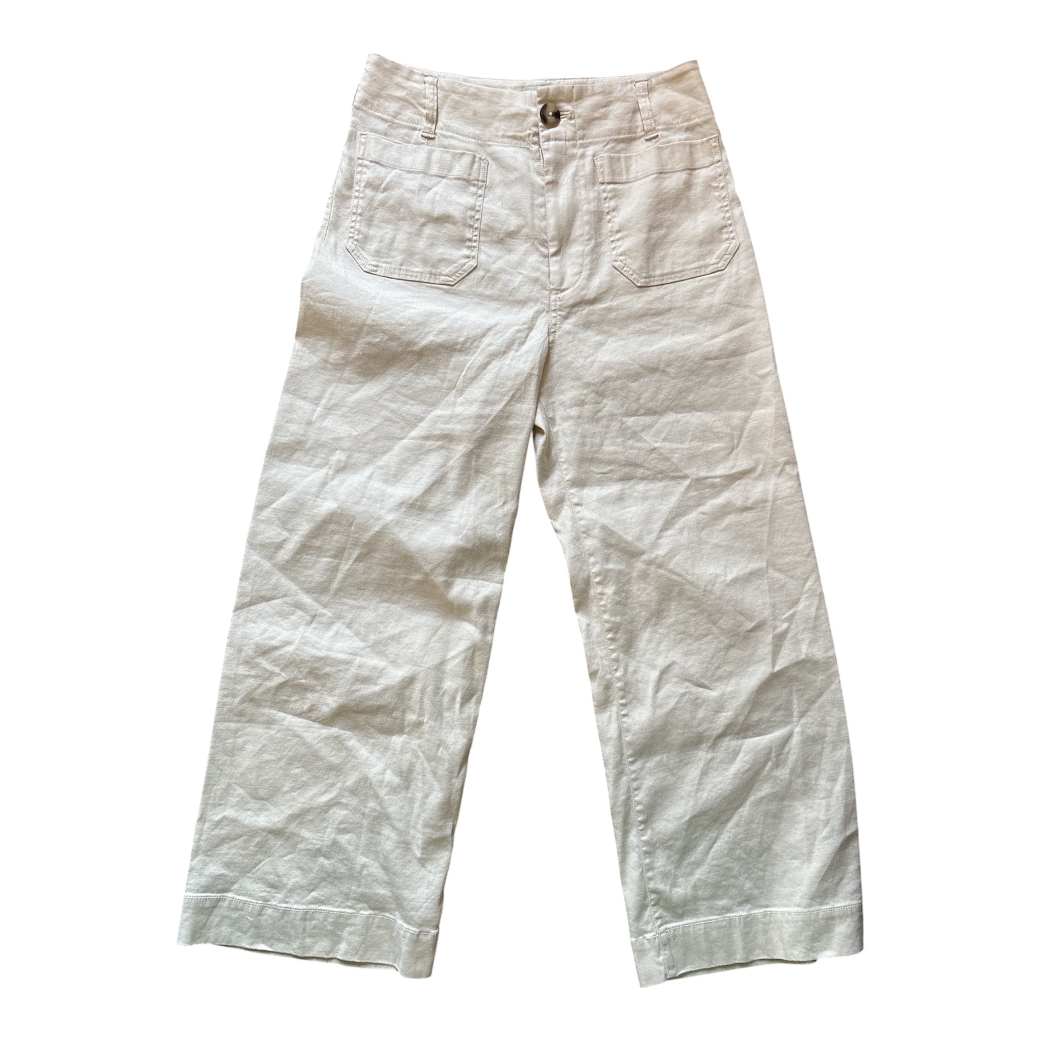 cream maeve wide leg collette pant, 28