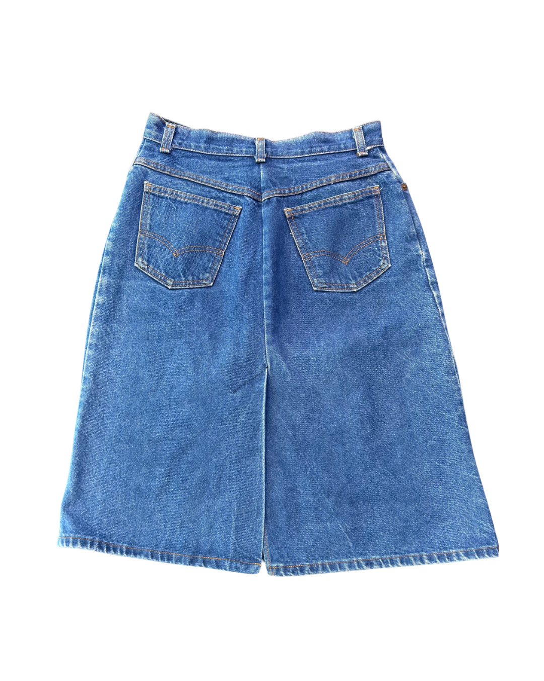 blue levi Vtg denim long skirt, 12 (fits like 4)
