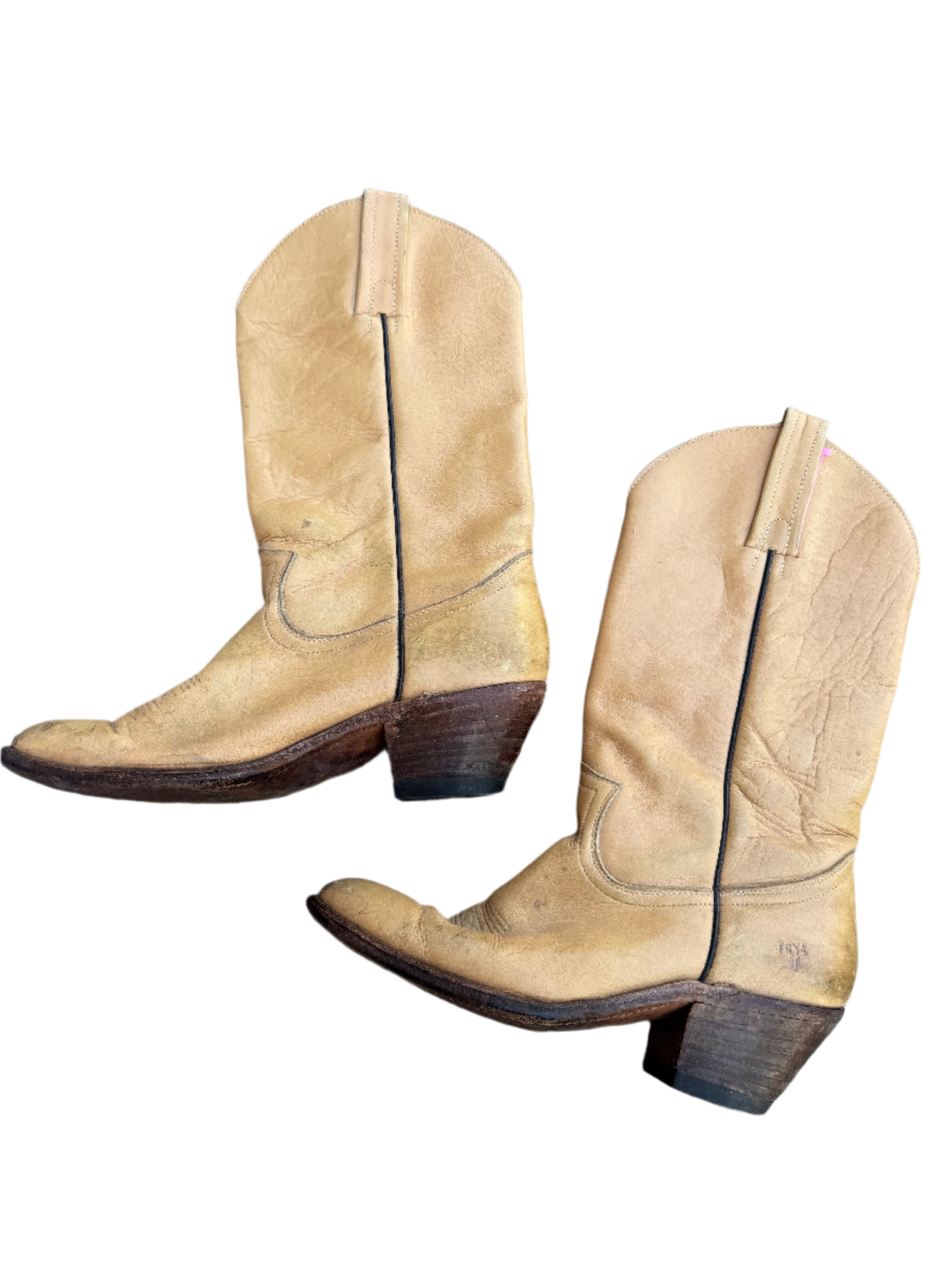 Light brown Frye Vtg western boots, Women’s 10