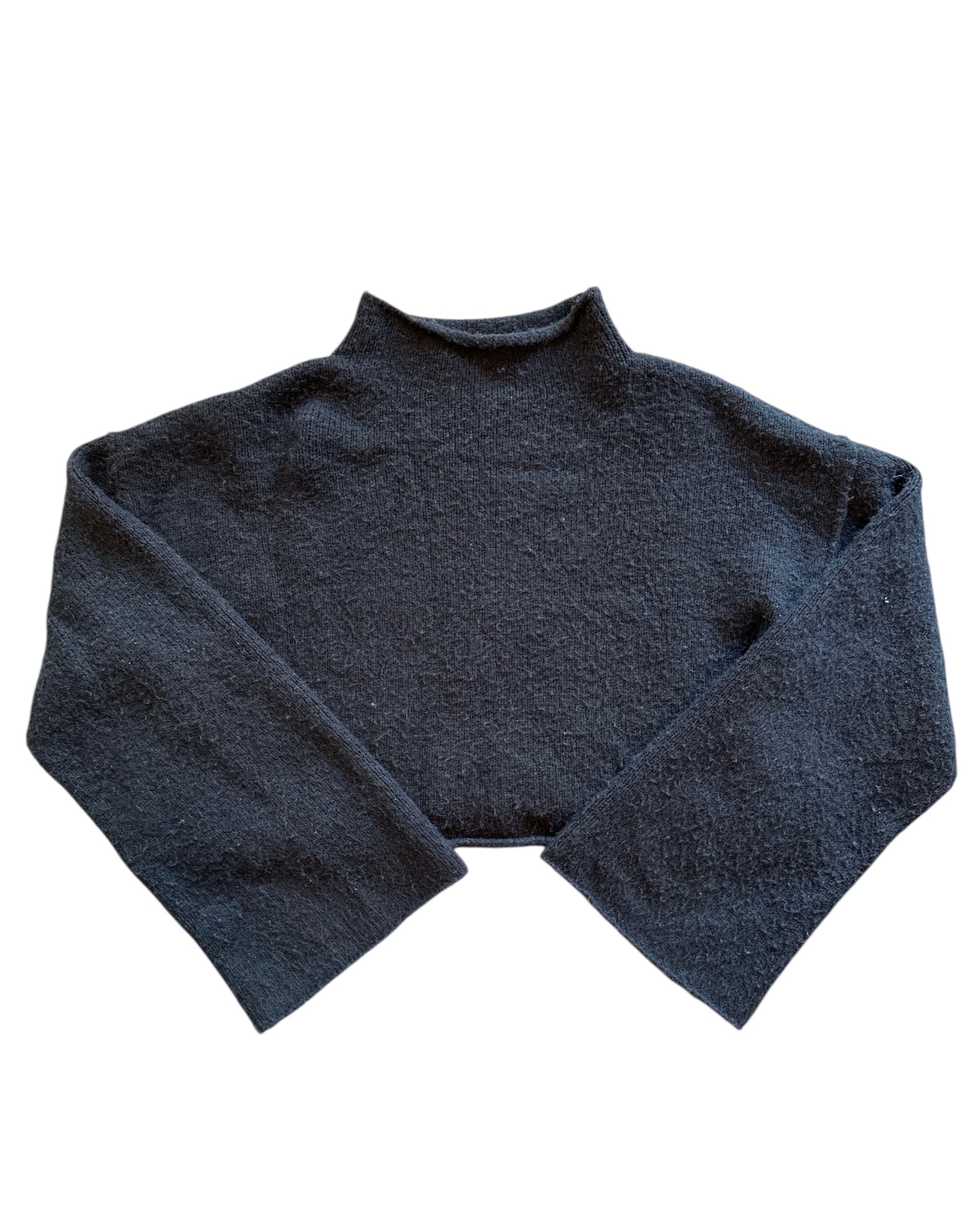 Black Madewell Turtleneck crop sweater, S