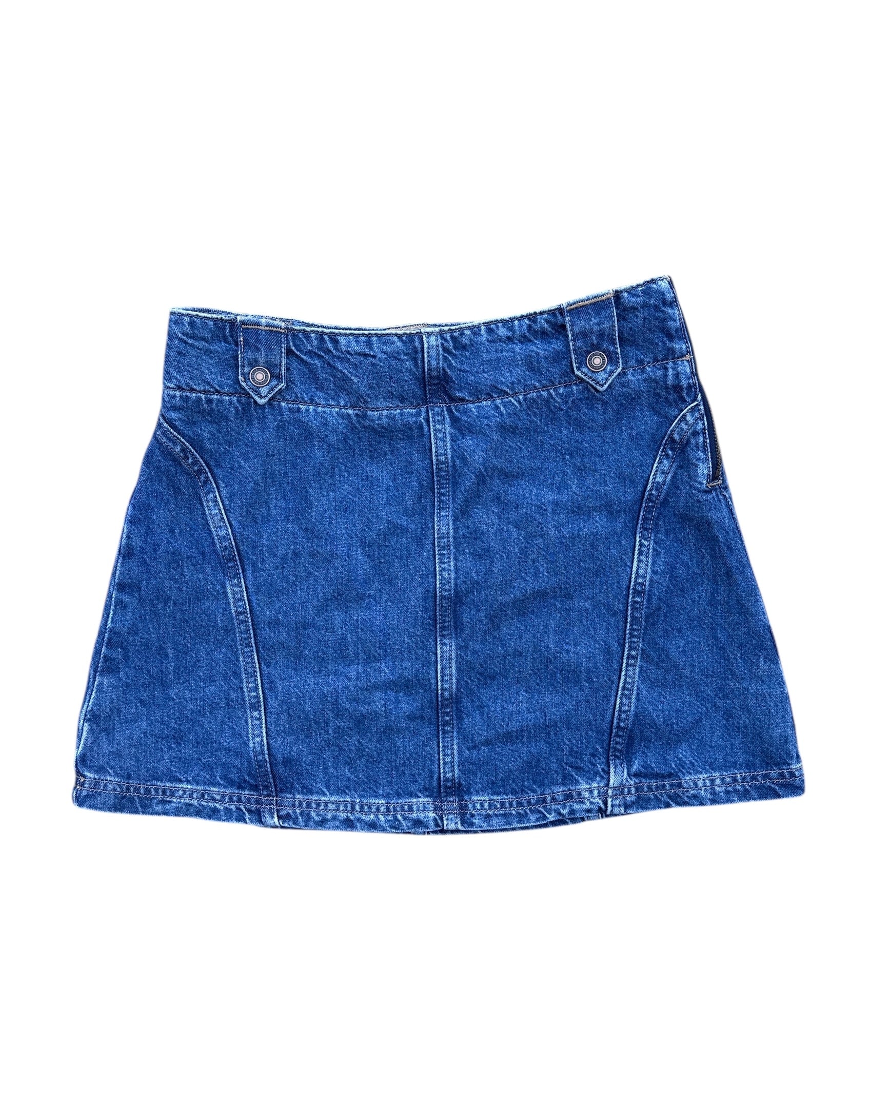 blue free people denim mini skirt, 26