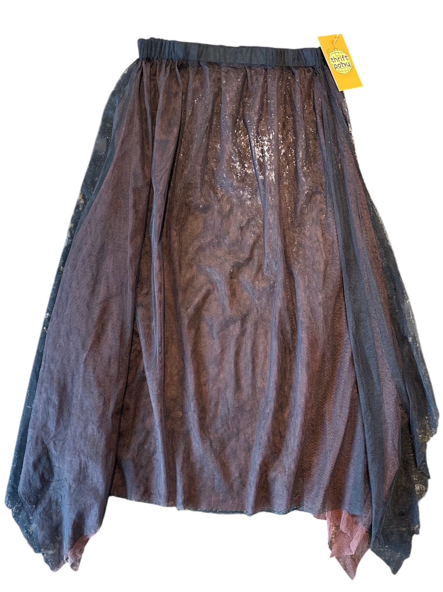 brown o2 collection tulle skirt, s