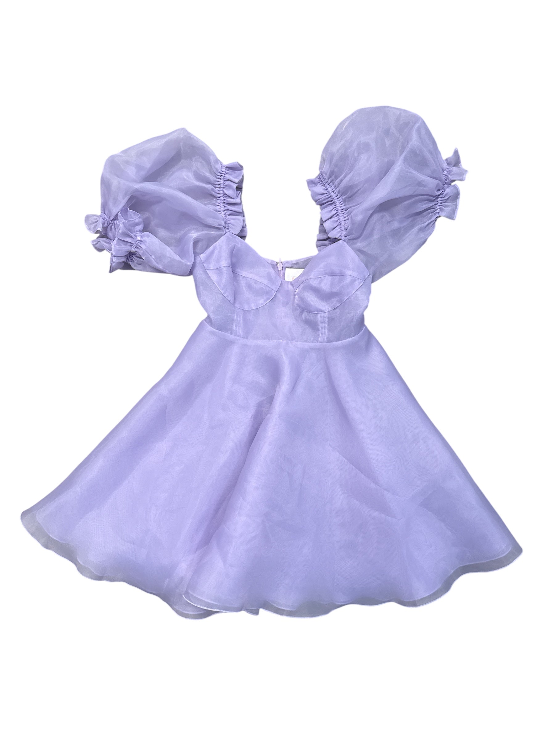 Lavendar Selkie Puff sleeve dress, Xs