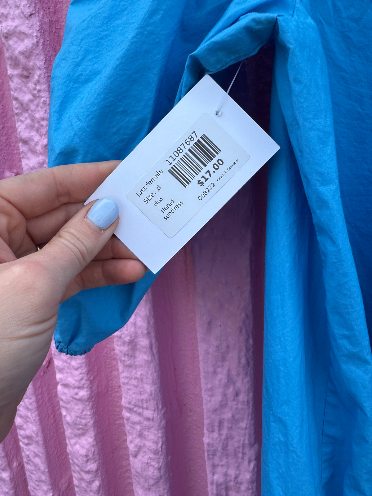 blue just female tiered sundress, xl