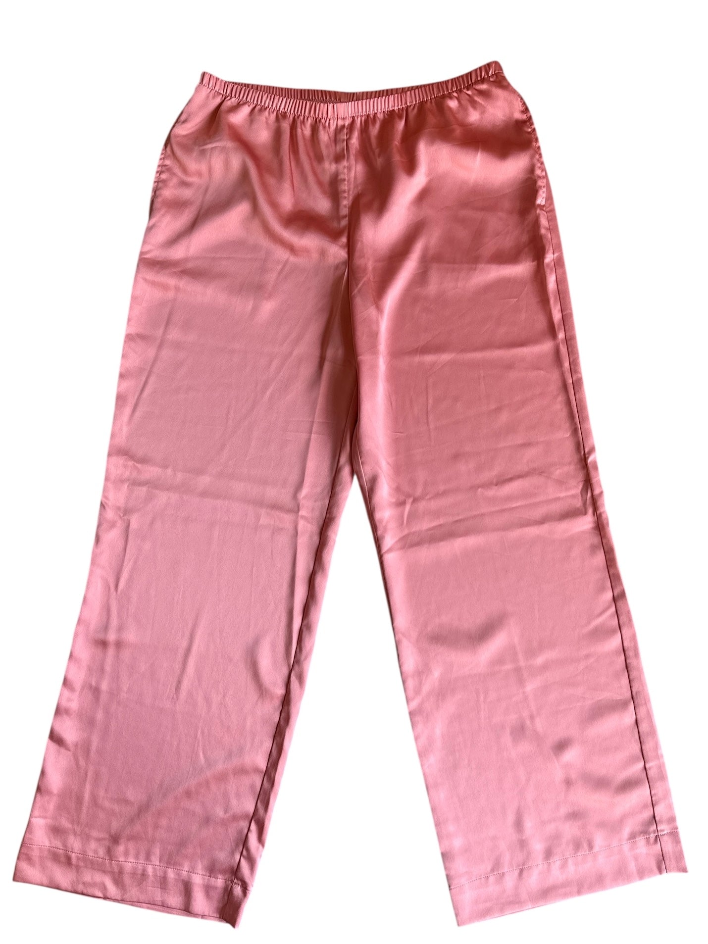 pink a new day satin elastic trousers, m