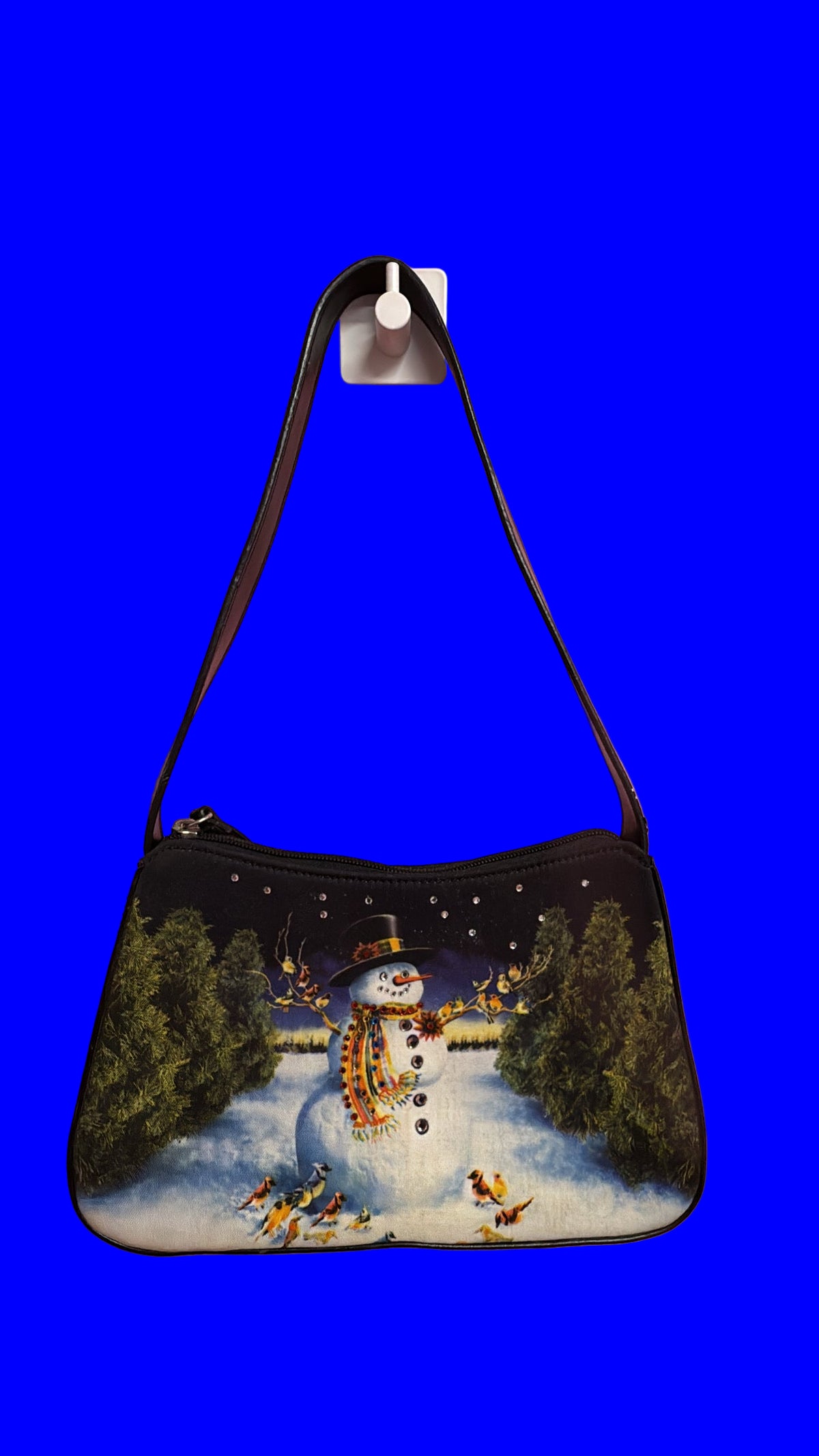 bedazzle snowman purse