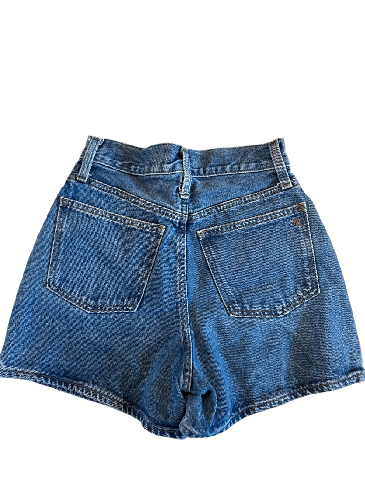 blue madewell high waisted shorts, 23