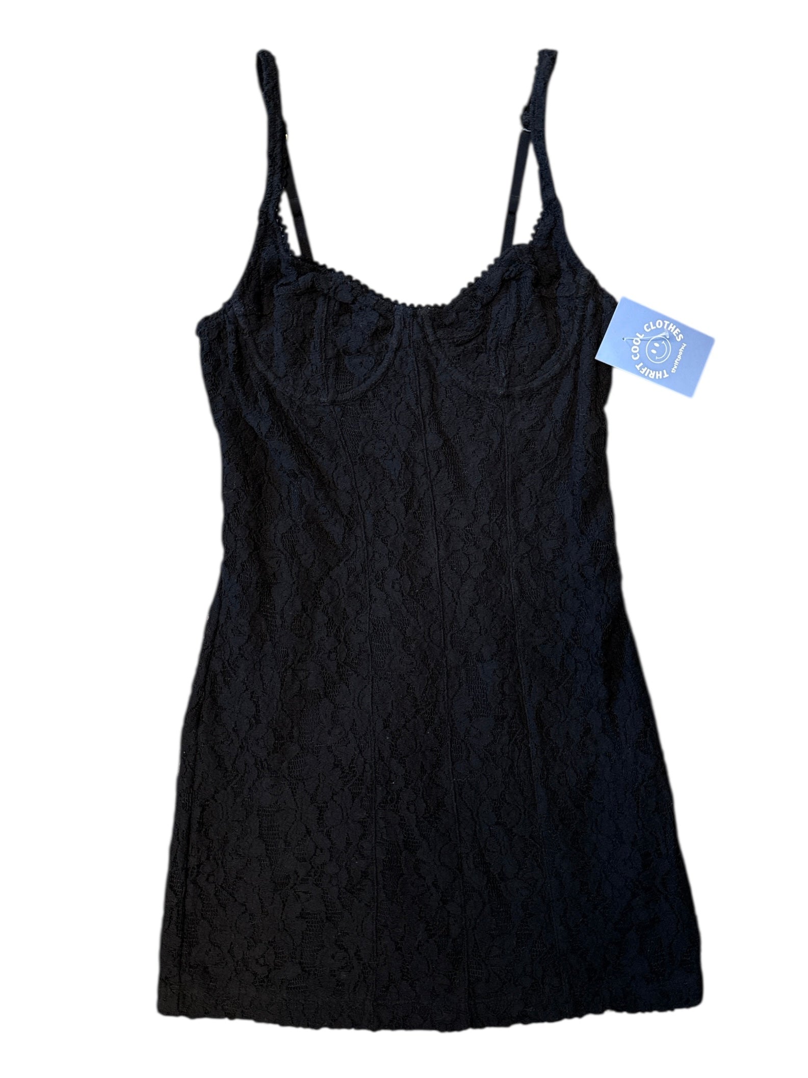 black urban outfitters body con lace dress, M