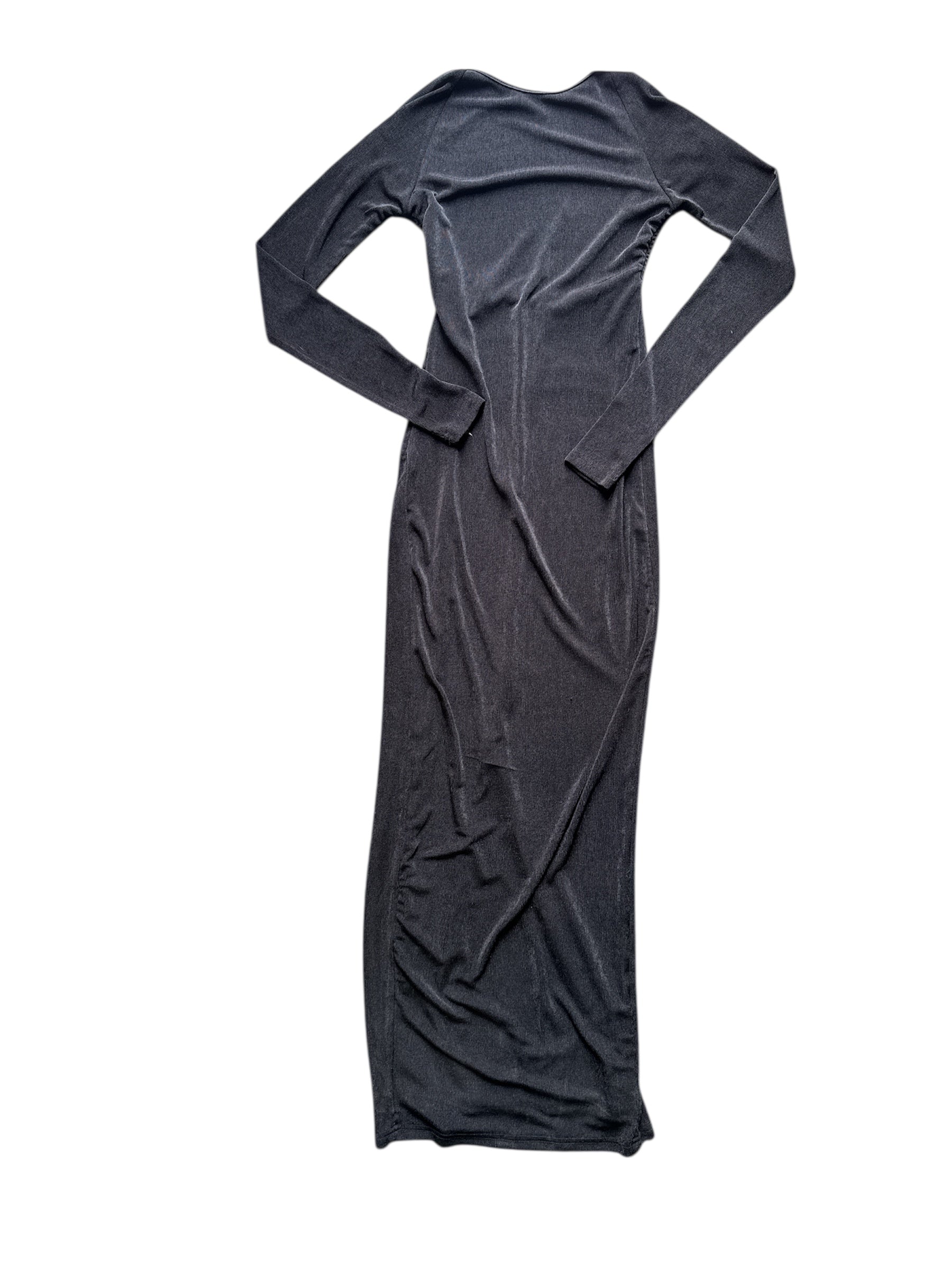 black princess polly long sleeve open back dress, 4