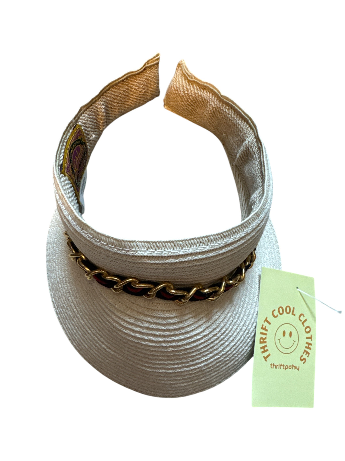 cream scala woven visor
