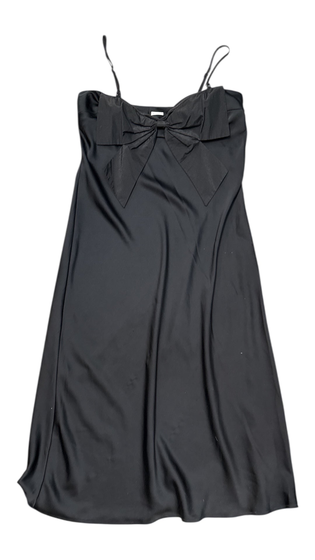 black a new day Satin bow tank dress, L