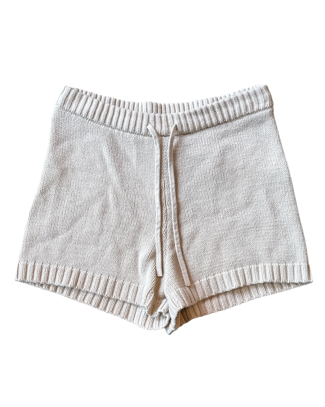 tan Billabong knit tie shorts, m