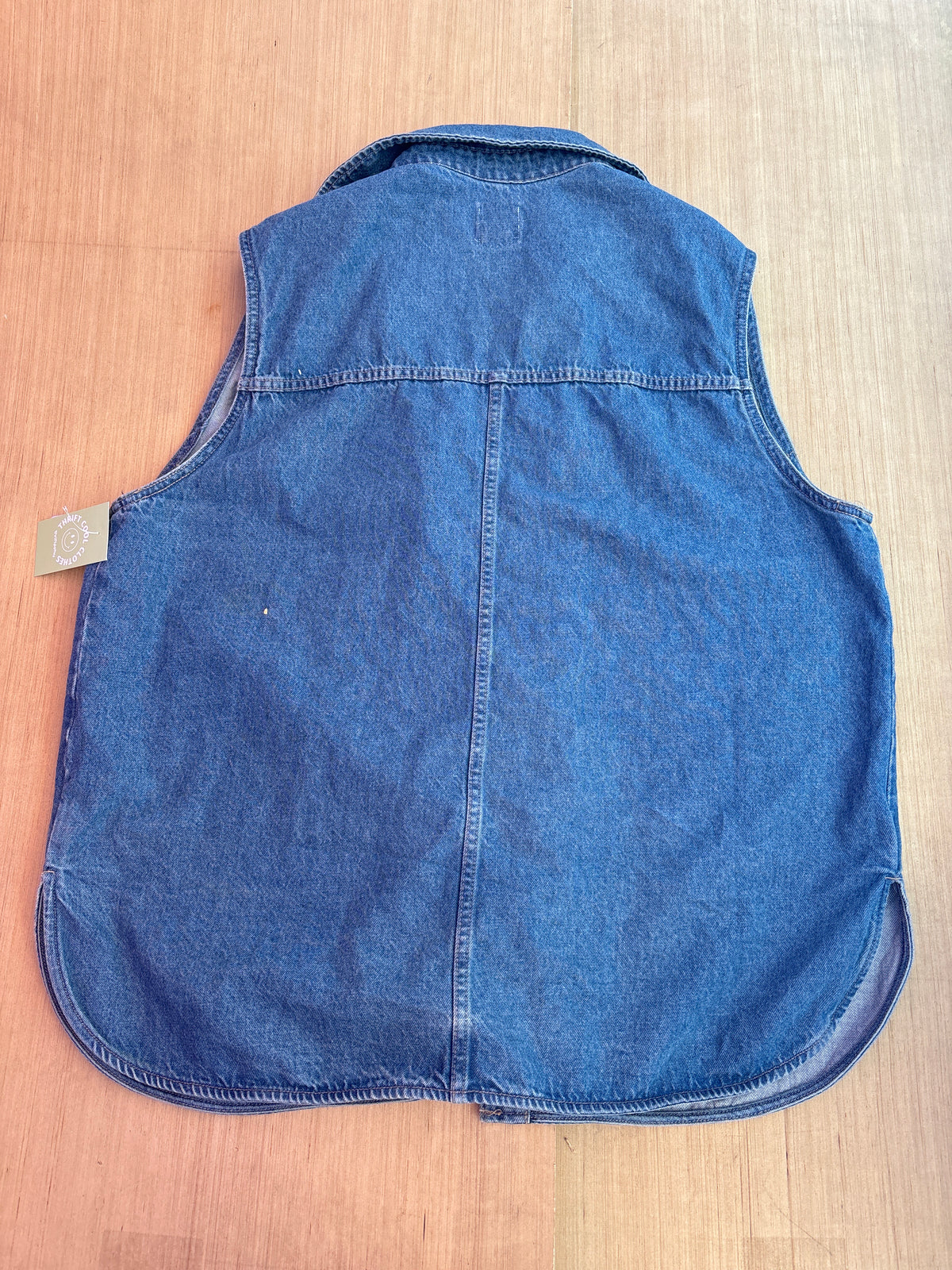blue H&m denim vest, xl