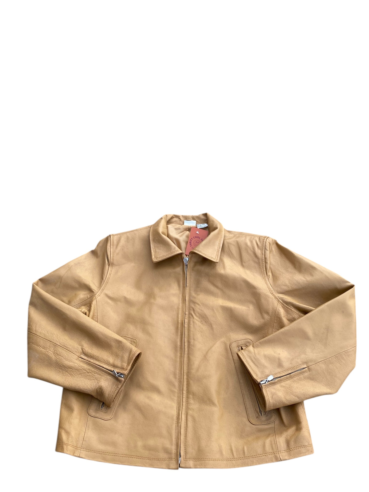 tan newport news leather bomber jacket, 14