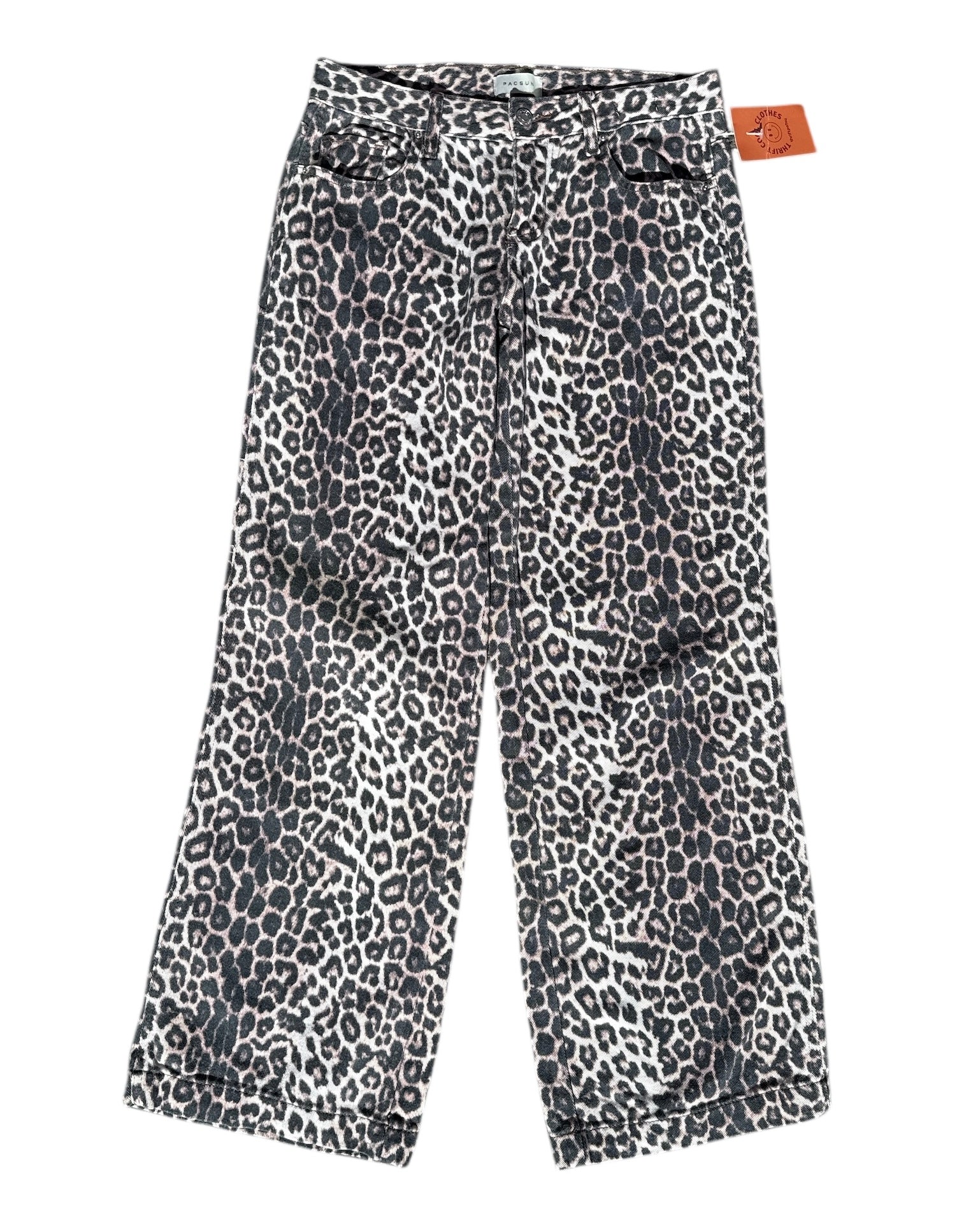 Brown black Pacsun Leopard Casey low rise baggy pants, 26