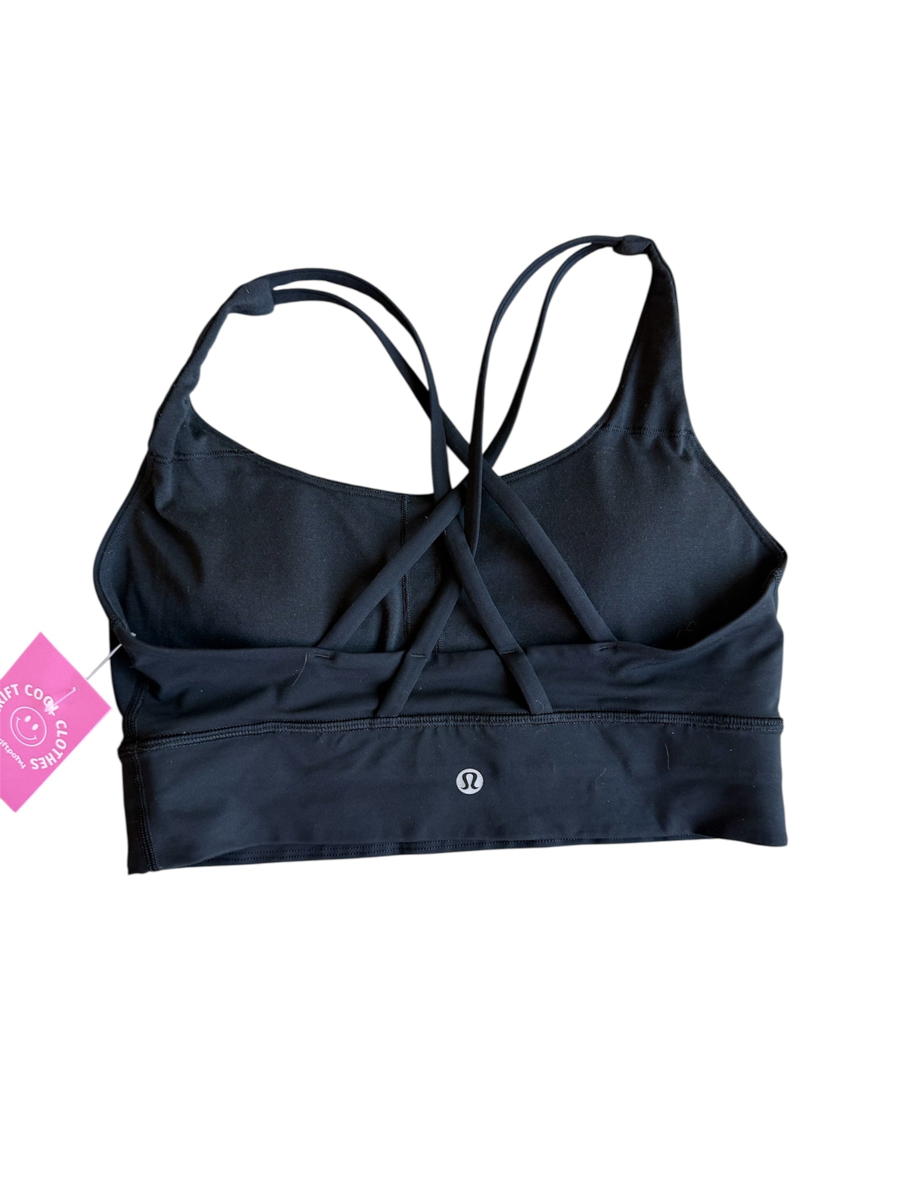 black lululemon criss cross back sports bra