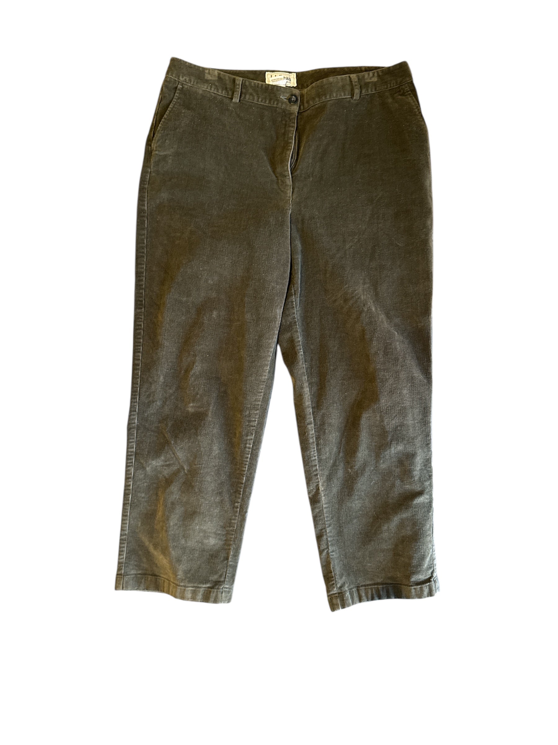 olive ll bean corduroy pants, 16 reg