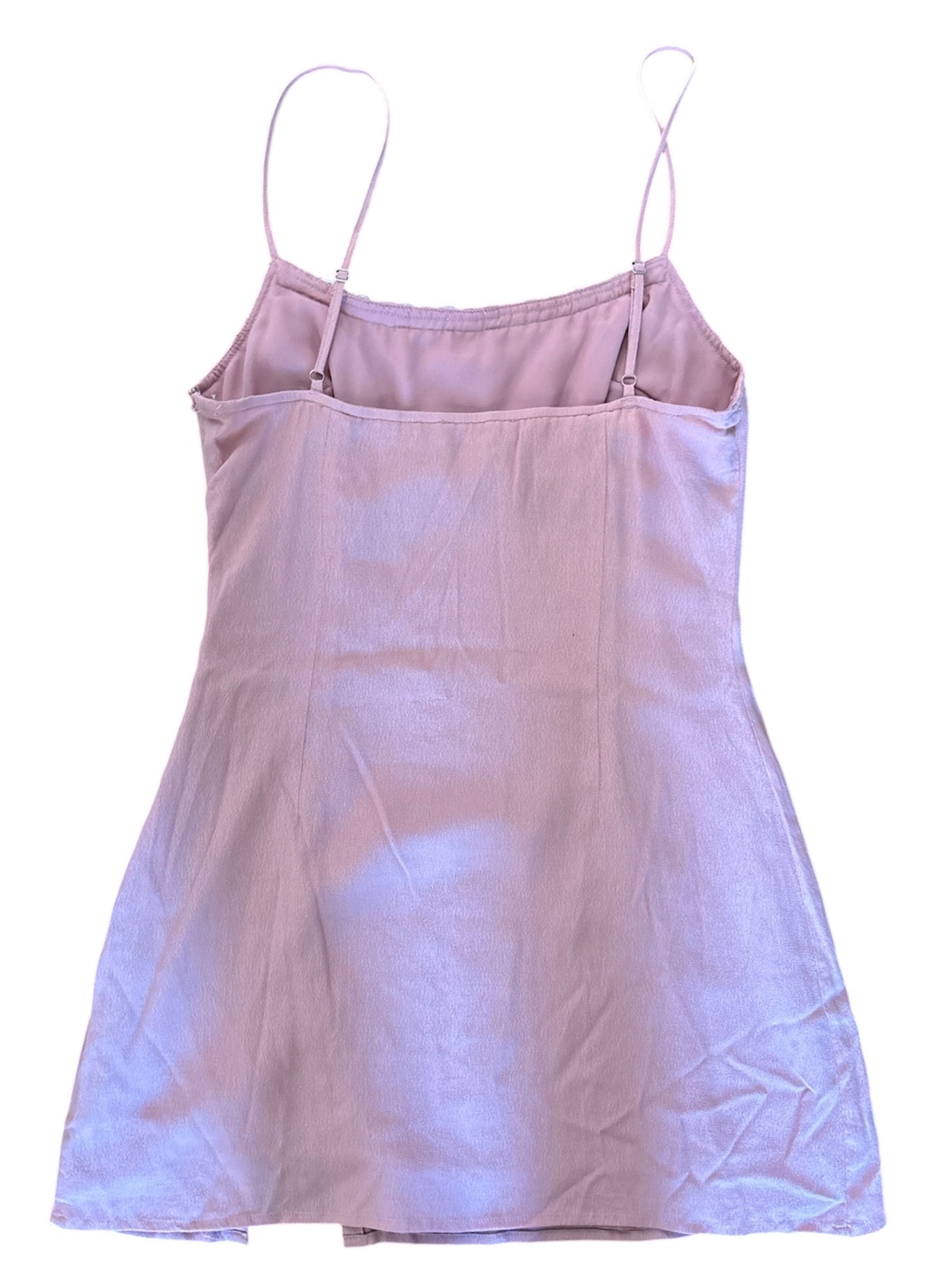 pink cotton candy la eyelet edge babydoll dress, m