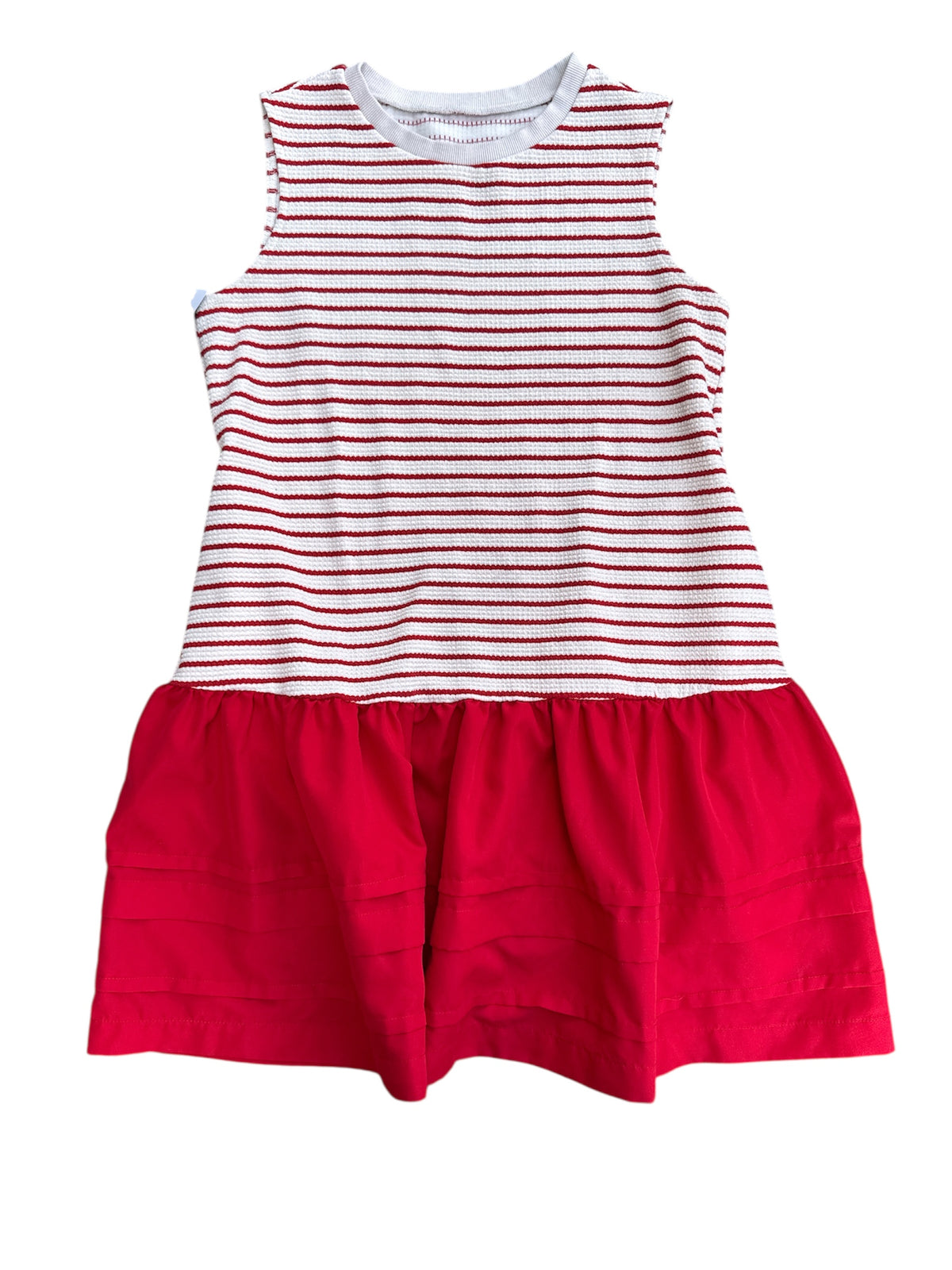 red white unbranded nautical striped bubble dress, m