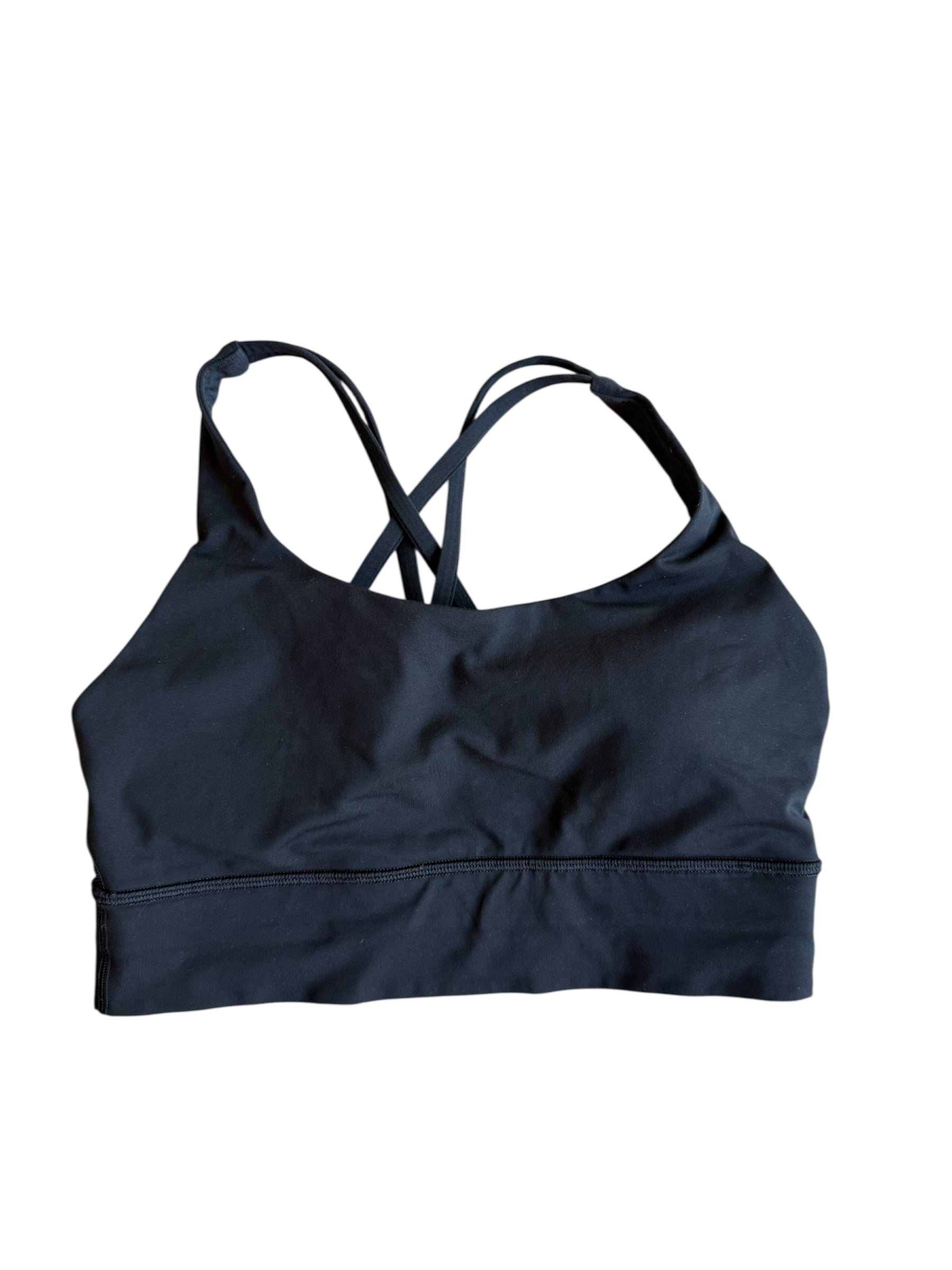 black lululemon criss cross back sports bra