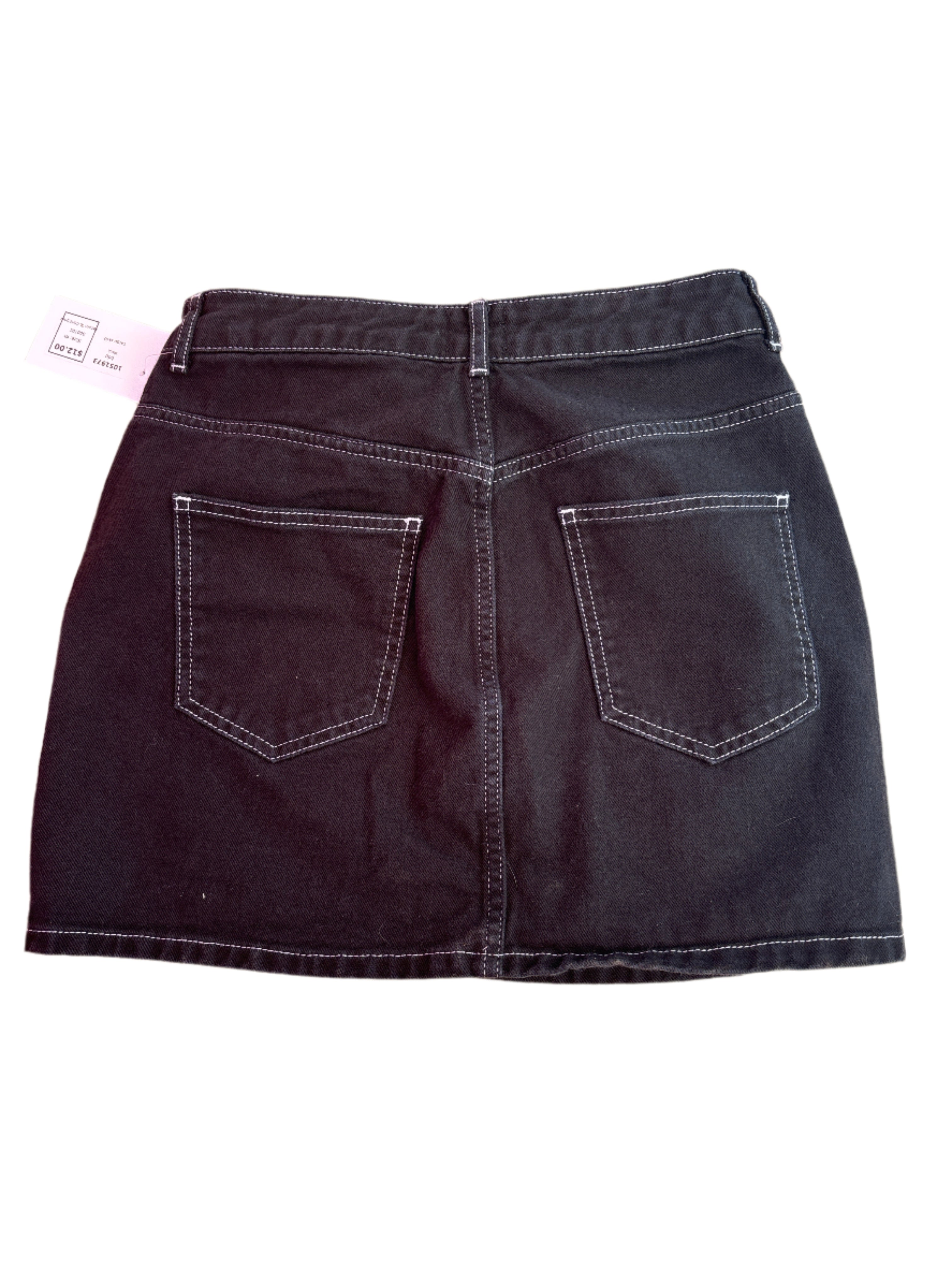 black bdg cargo skirt, m