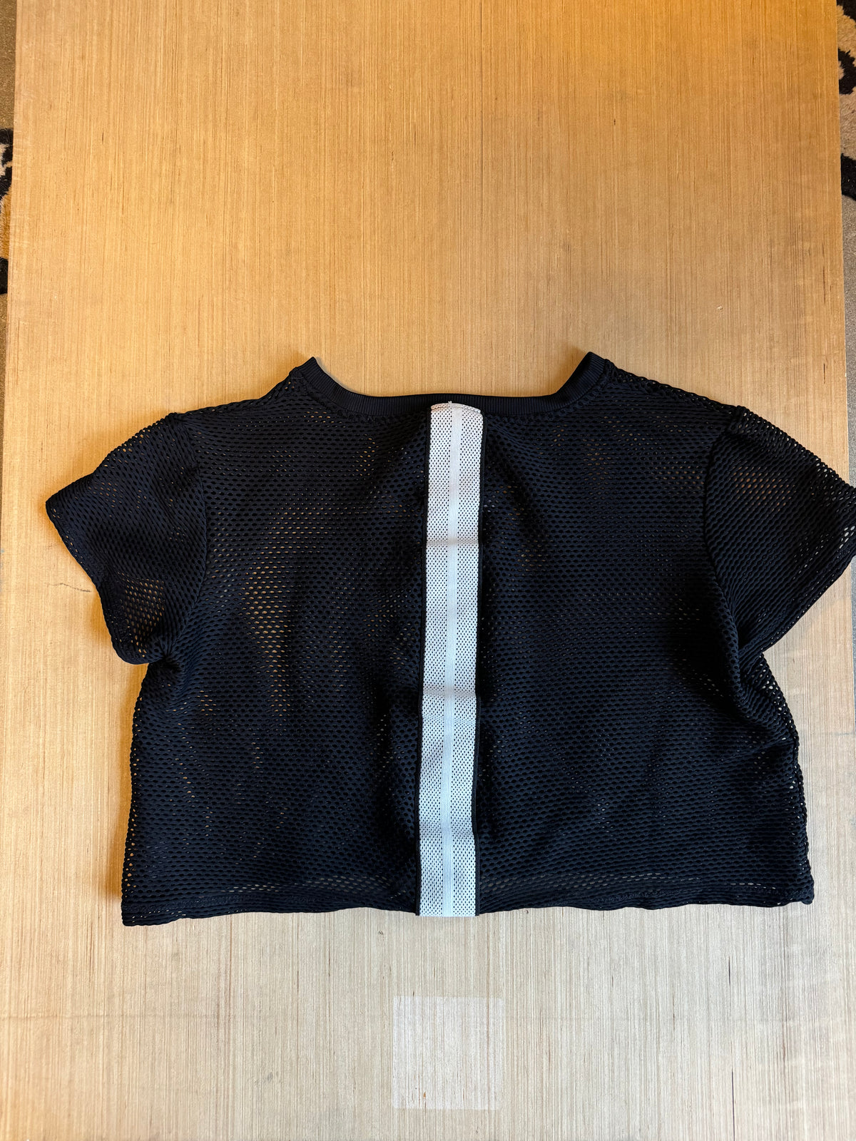 black koral mesh crop, m