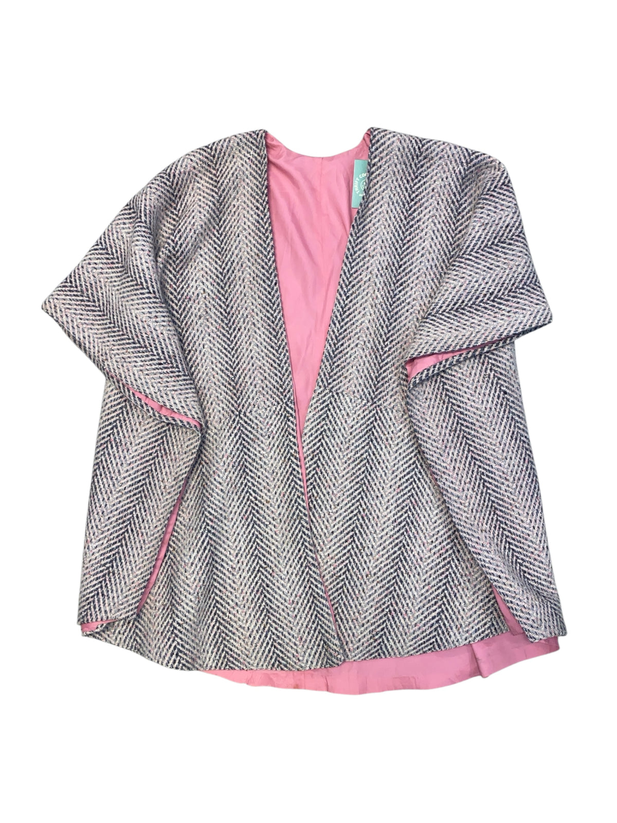 Pink Tweed funky overlay cape