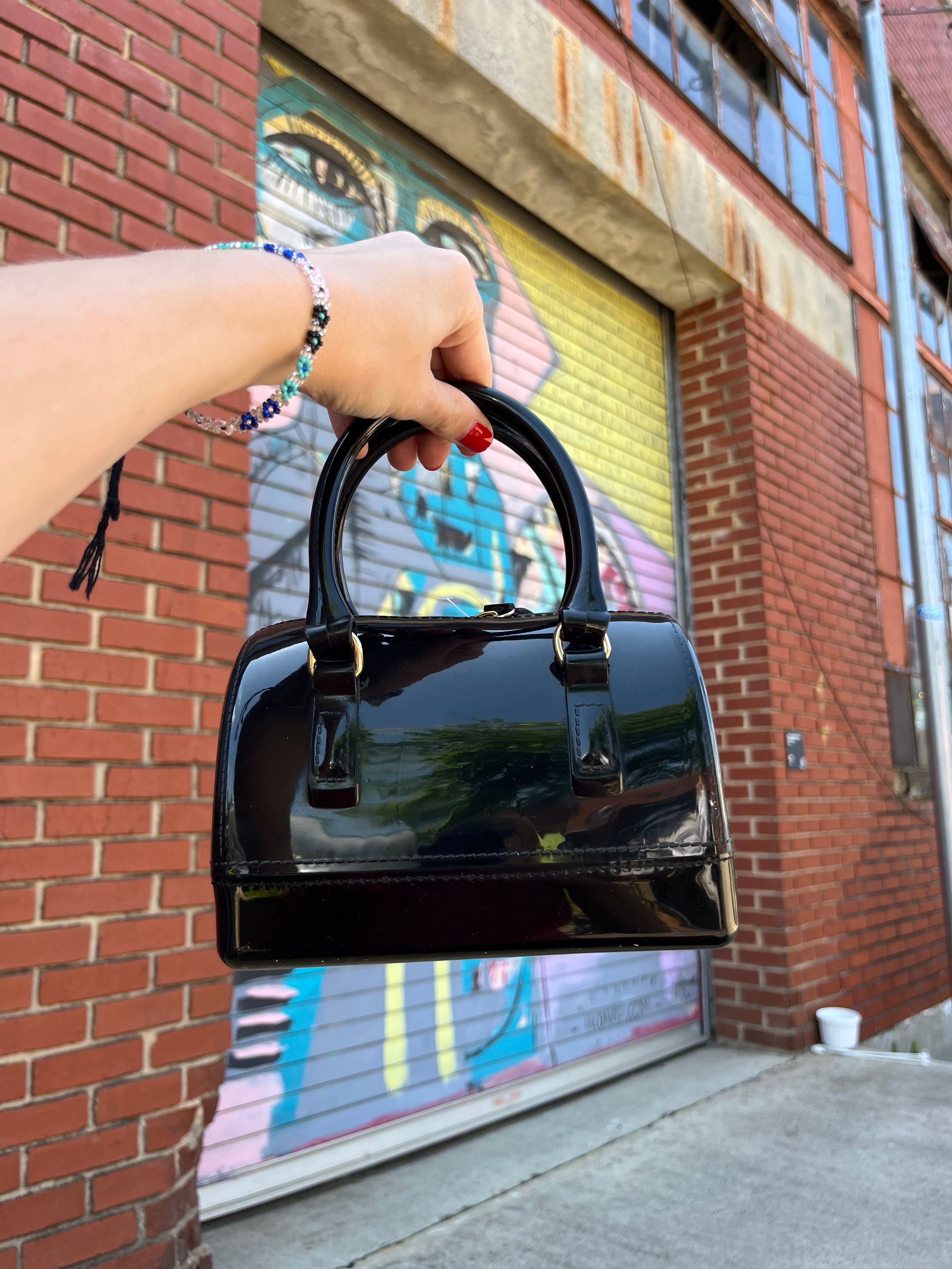 black lil plastic bag