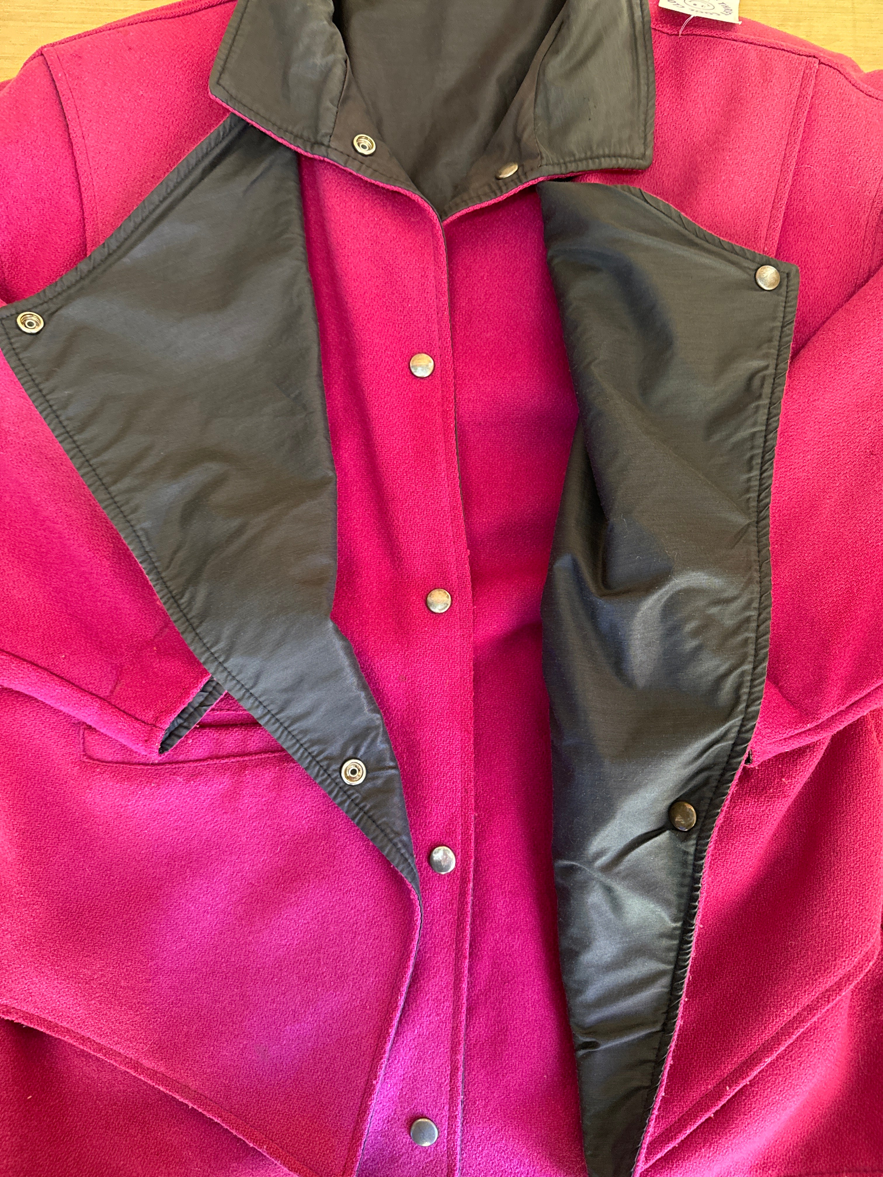 pink vtg wool jacket, L
