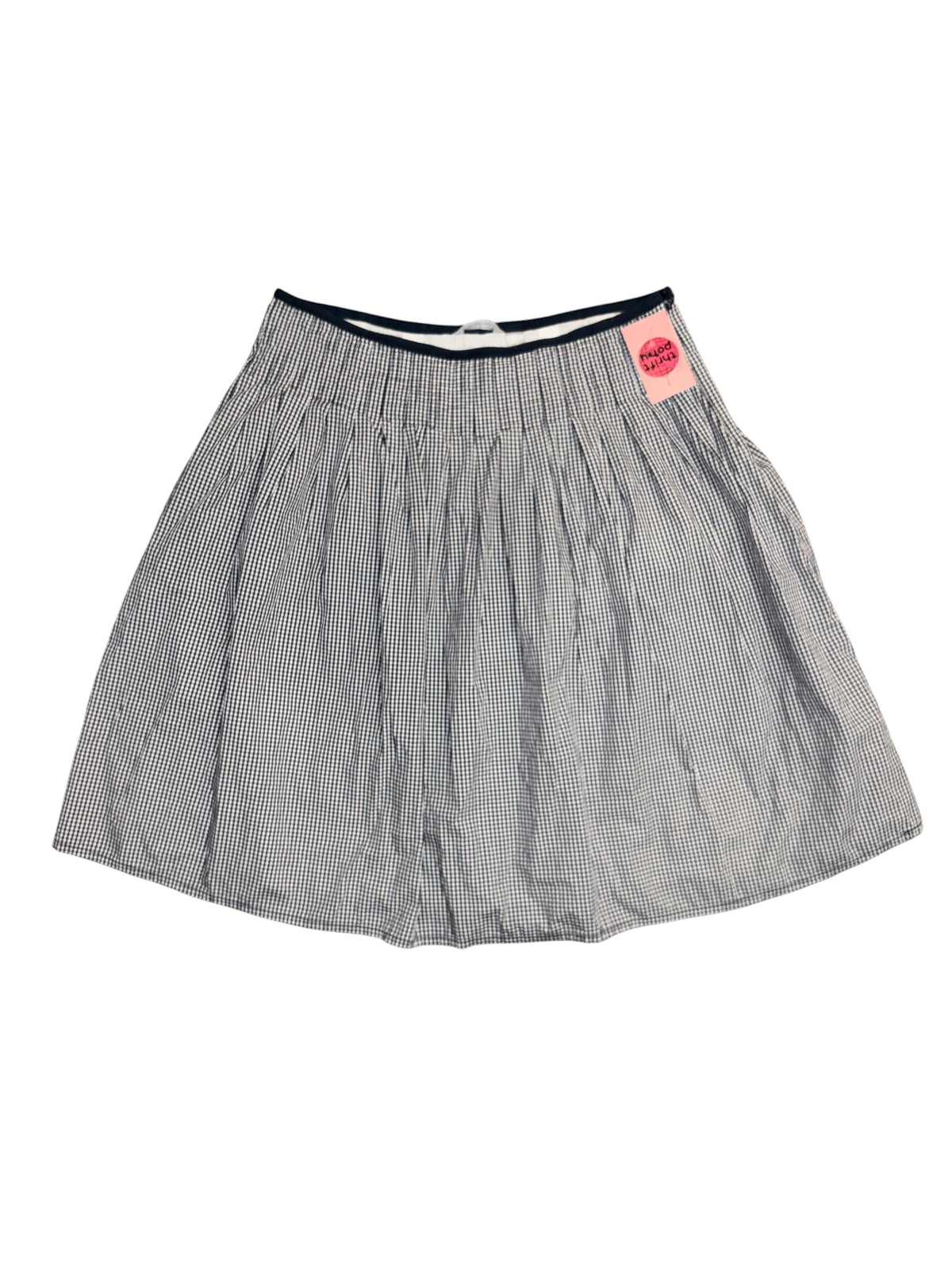 navy white liz claiborne gingham midi skirt, 14