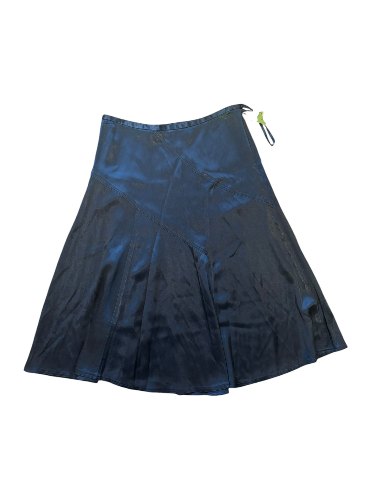blue nine west satin midi skirt, 0