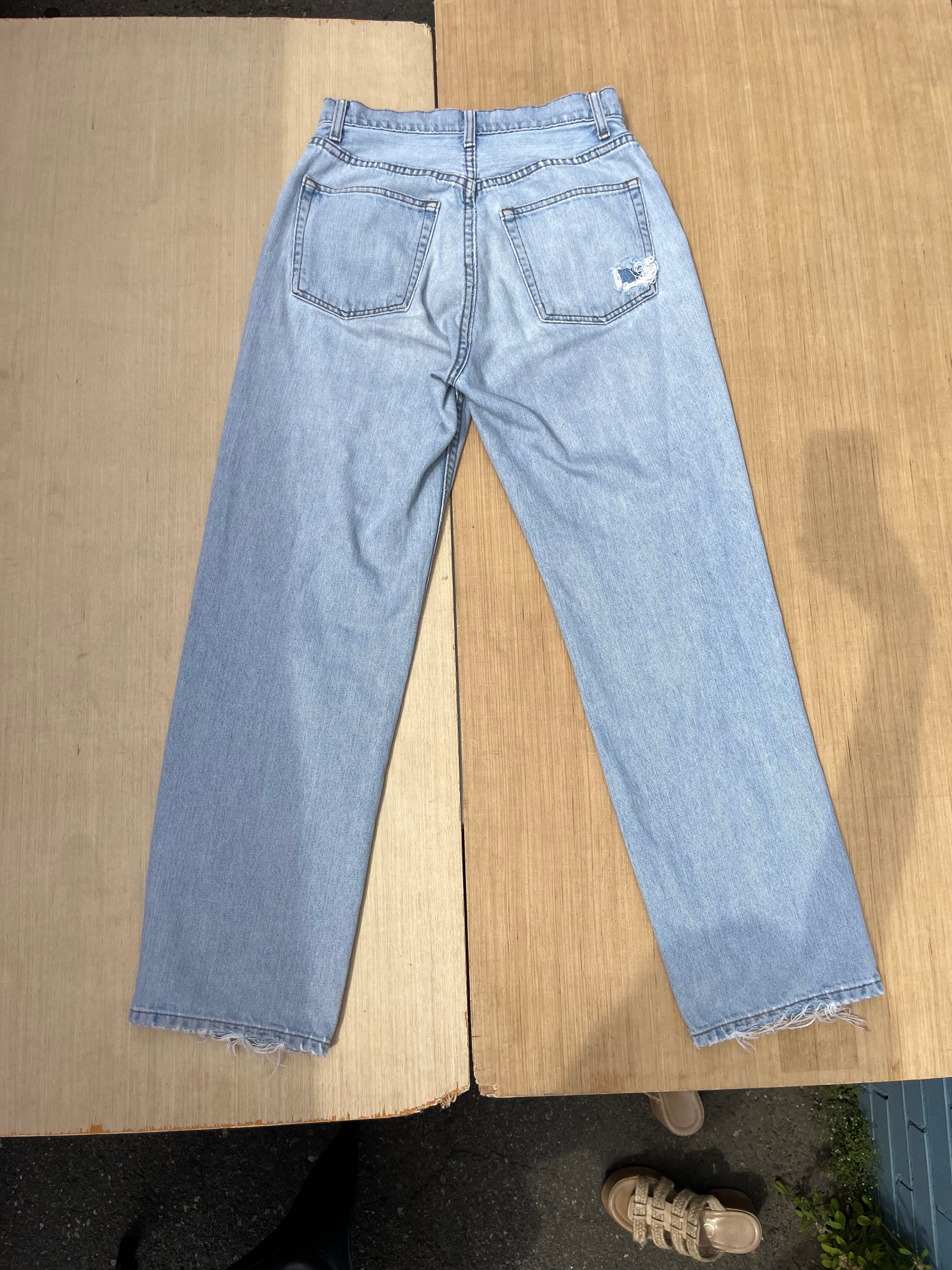 blue Reformation Mom jeans, 26