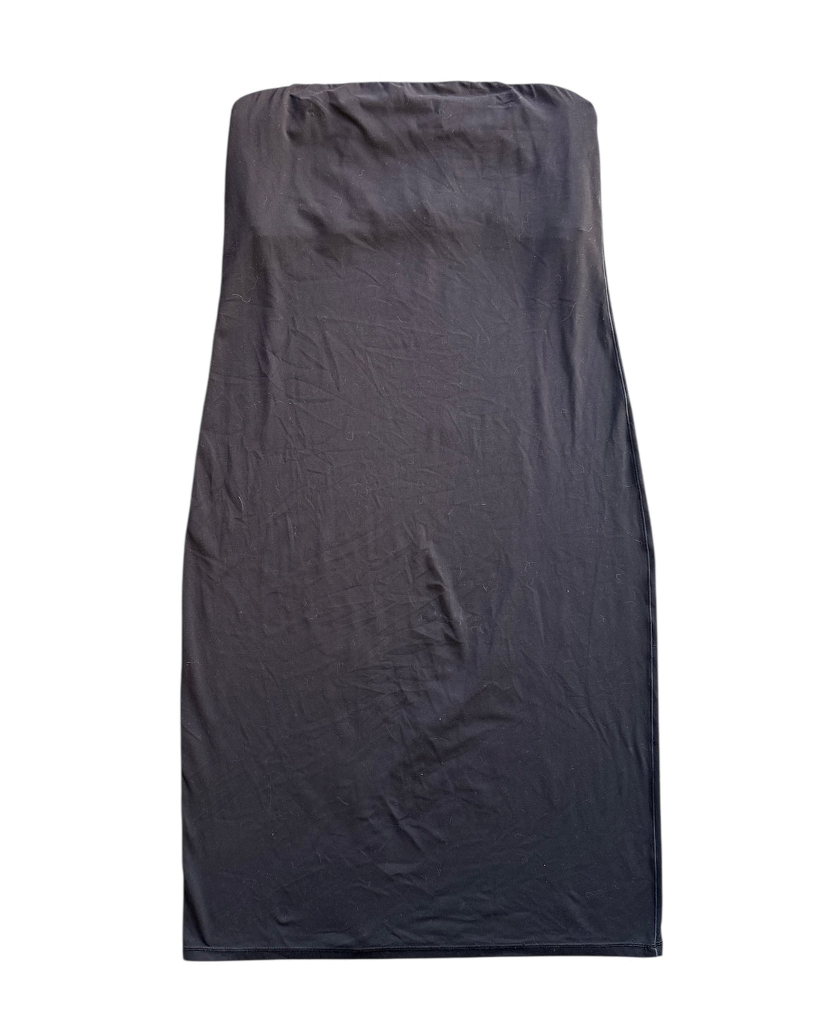 black aerie slinky strapless dress, xxl