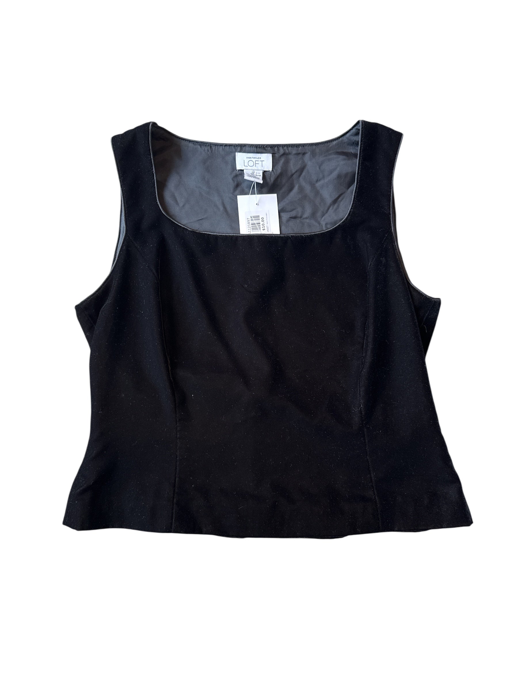 black loft Velour boat neck tank, 12