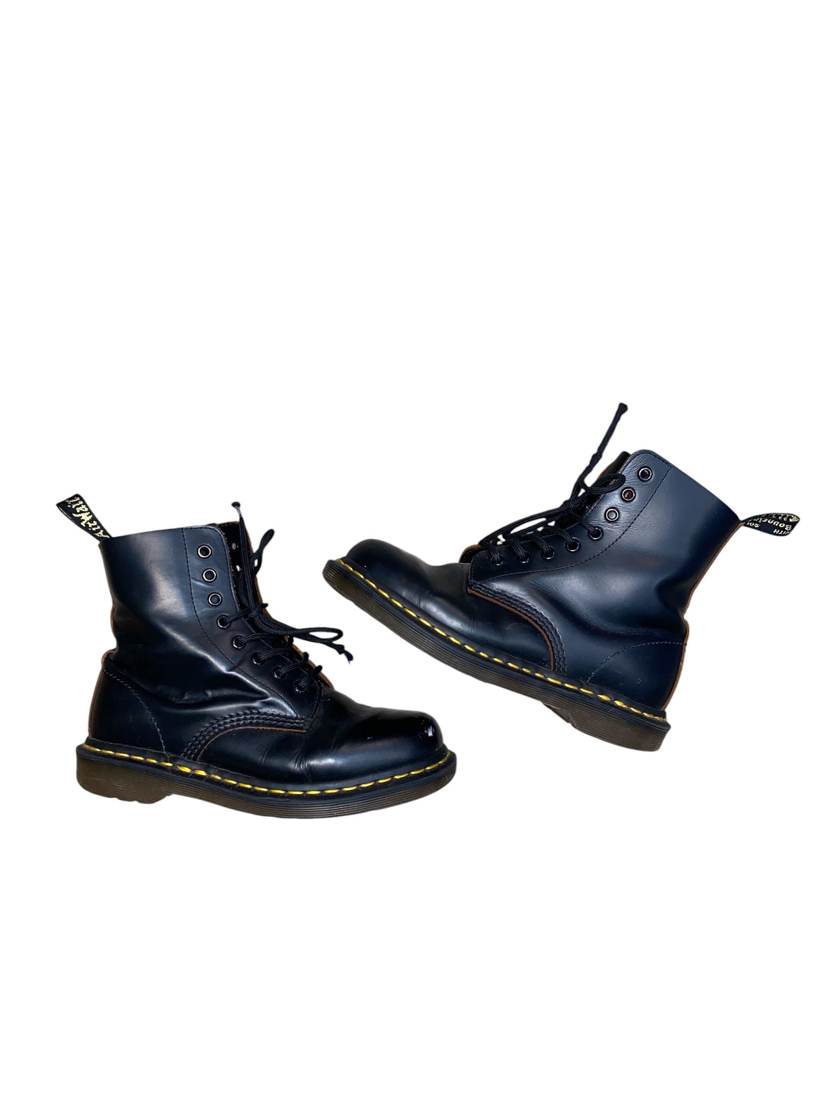 black dr marten combat boots, 8W