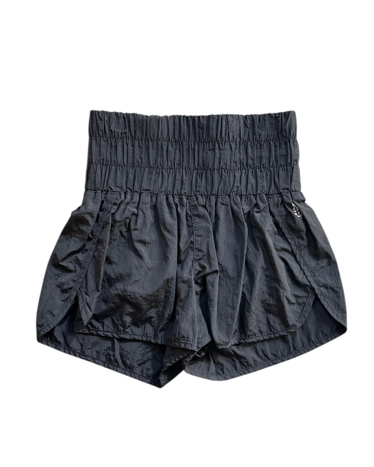 black free people running shorts, xs