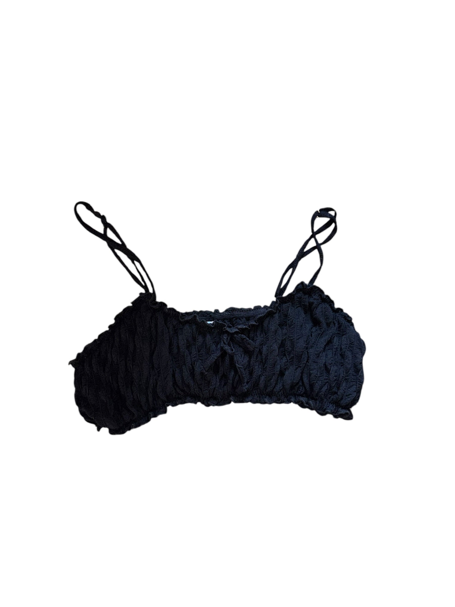 black second skin bralette, l