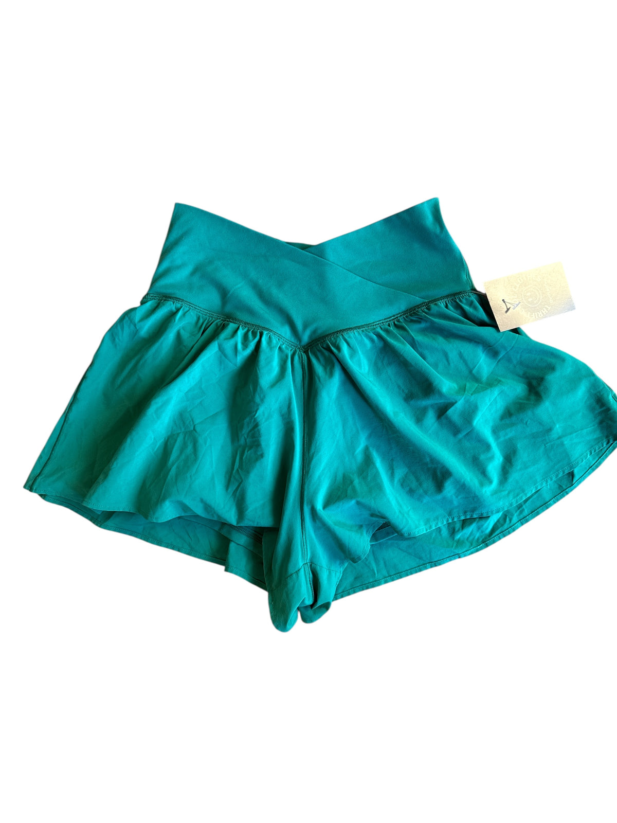 green aerie athletic shorts, m
